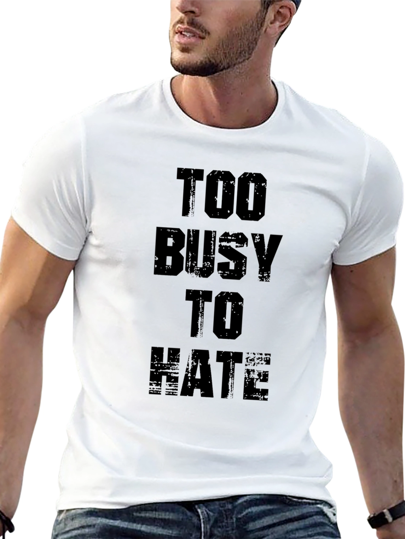 Too Busy To Hate Black Graphic Tee