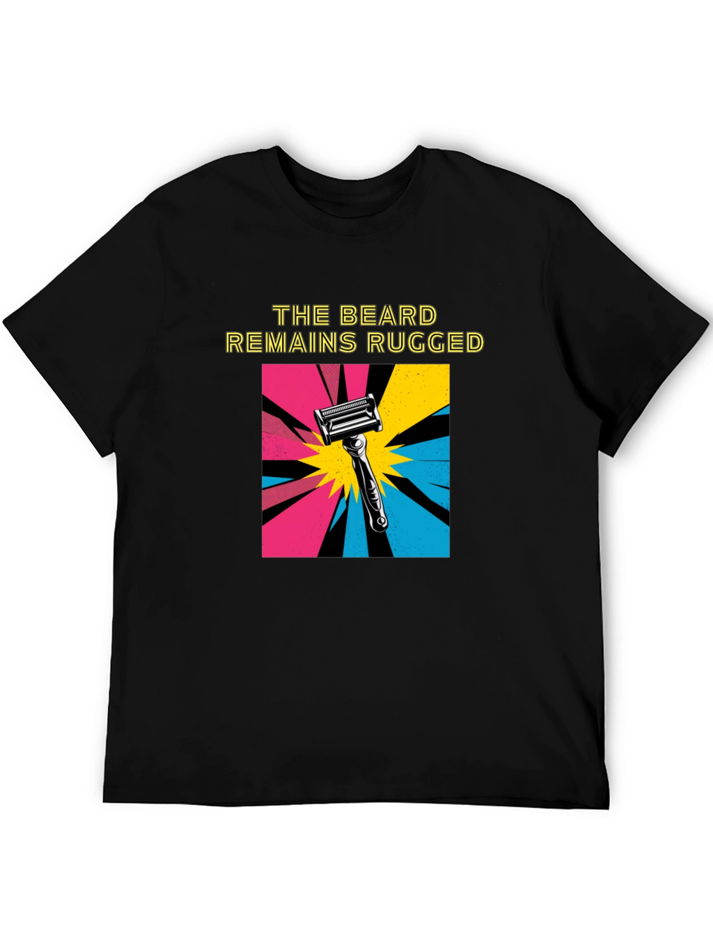 The Beard Remains Rugged T-Shirt - Black