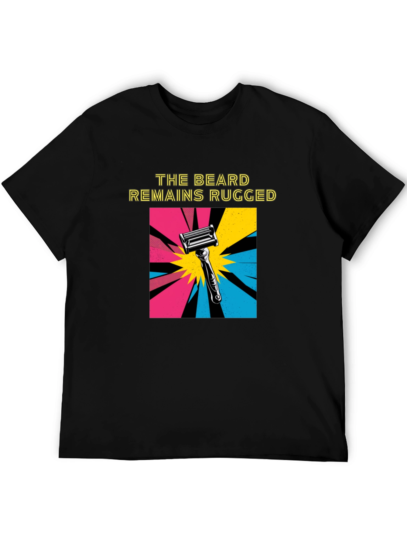 The Beard Remains Rugged T-Shirt - Black