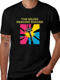 The Beard Remains Rugged T-Shirt - Black
