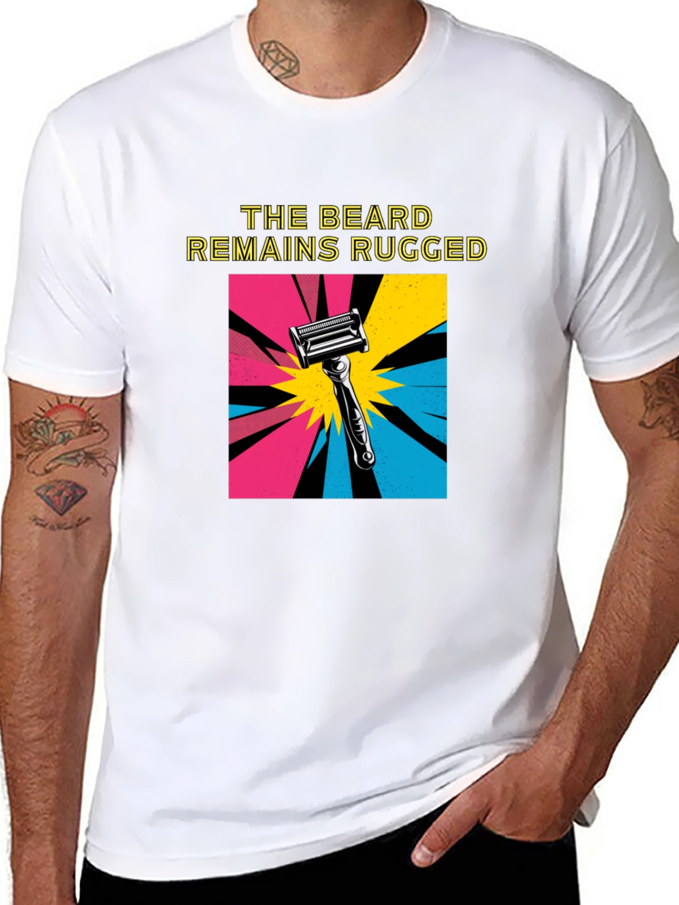 The Beard Remains Rugged T-Shirt - Black