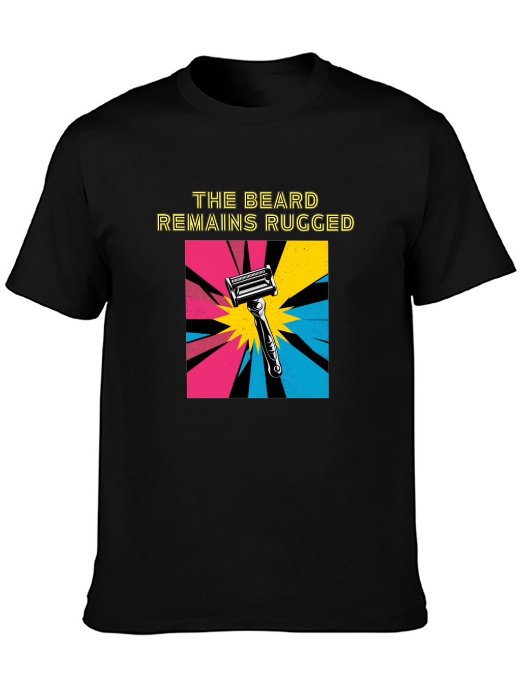 The Beard Remains Rugged T-Shirt - Black