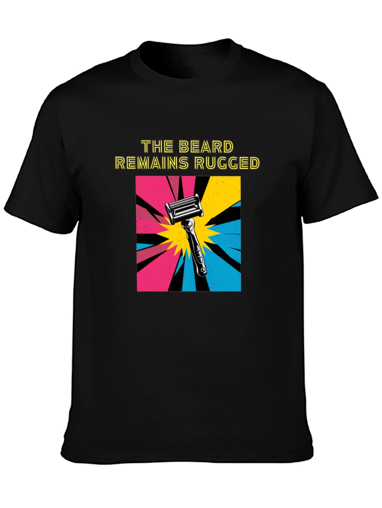 The Beard Remains Rugged T-Shirt - Black