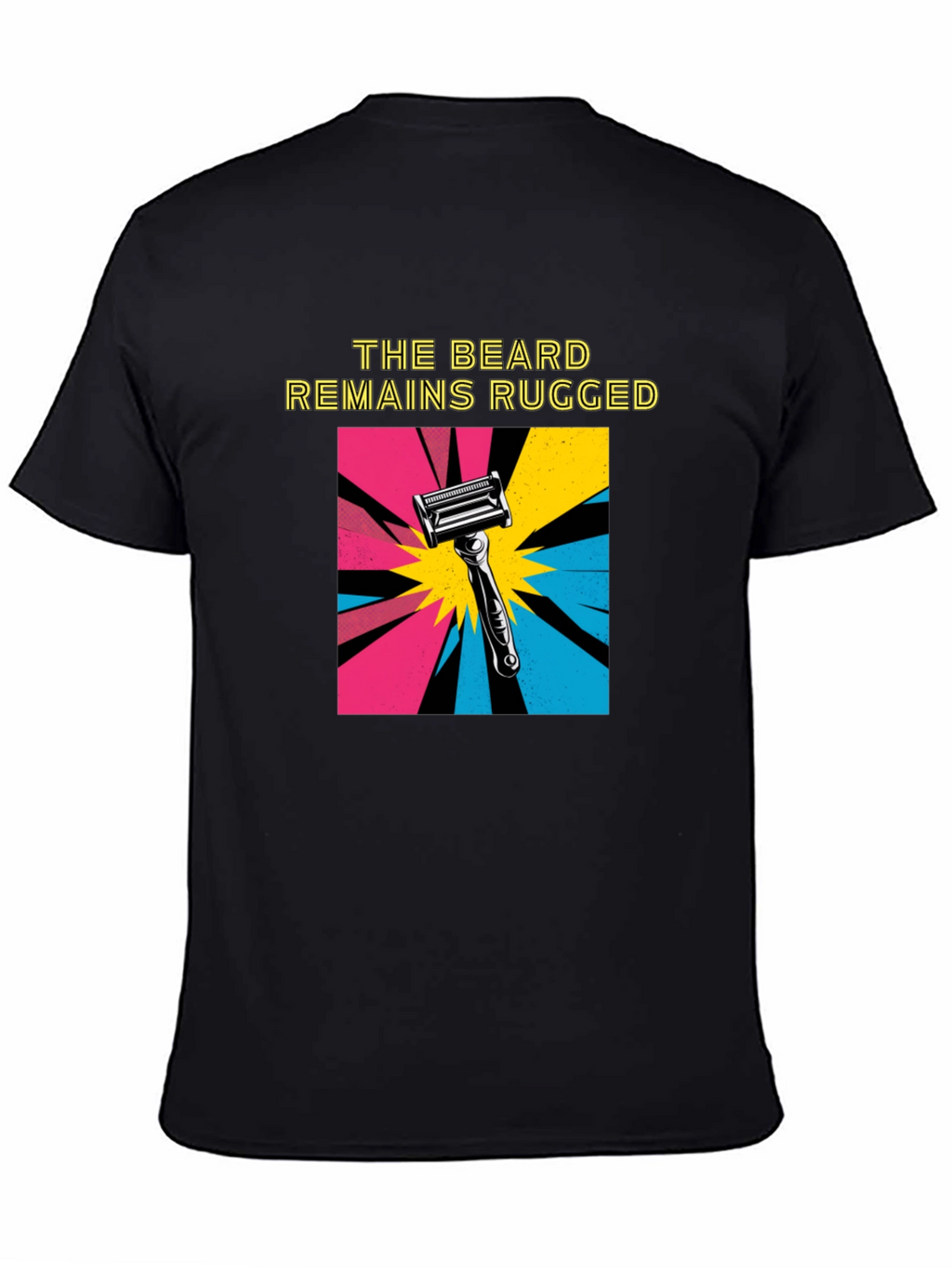 The Beard Remains Rugged T-Shirt - Black
