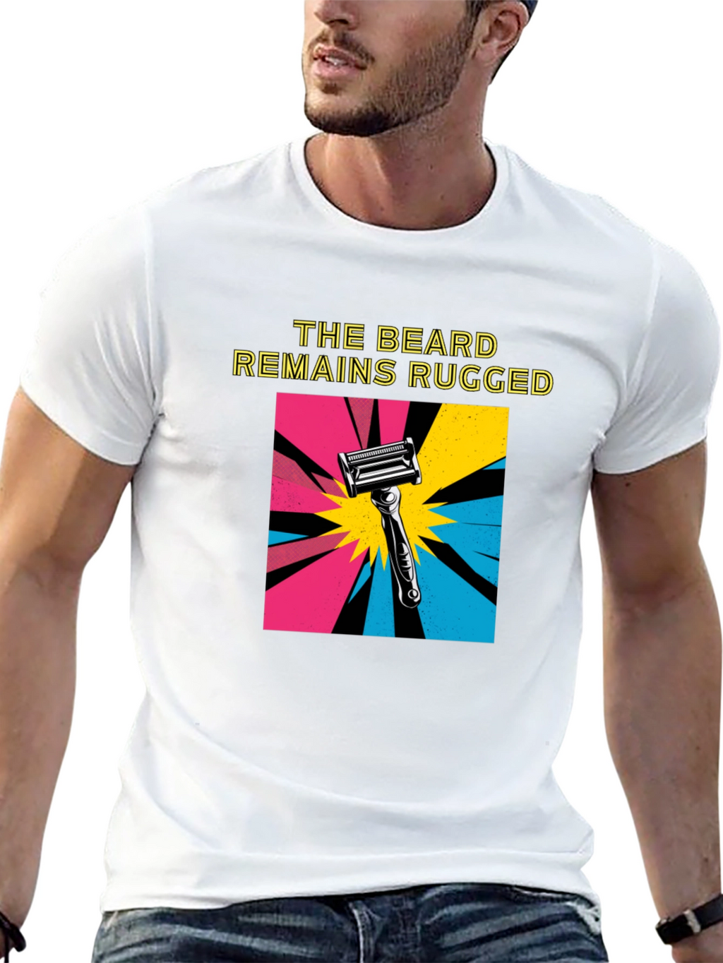 The Beard Remains Rugged T-Shirt - Black