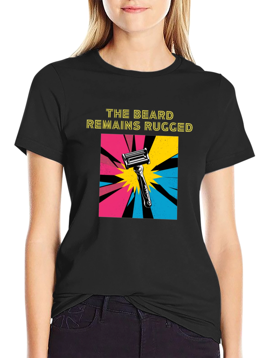 The Beard Remains Rugged T-Shirt - Black