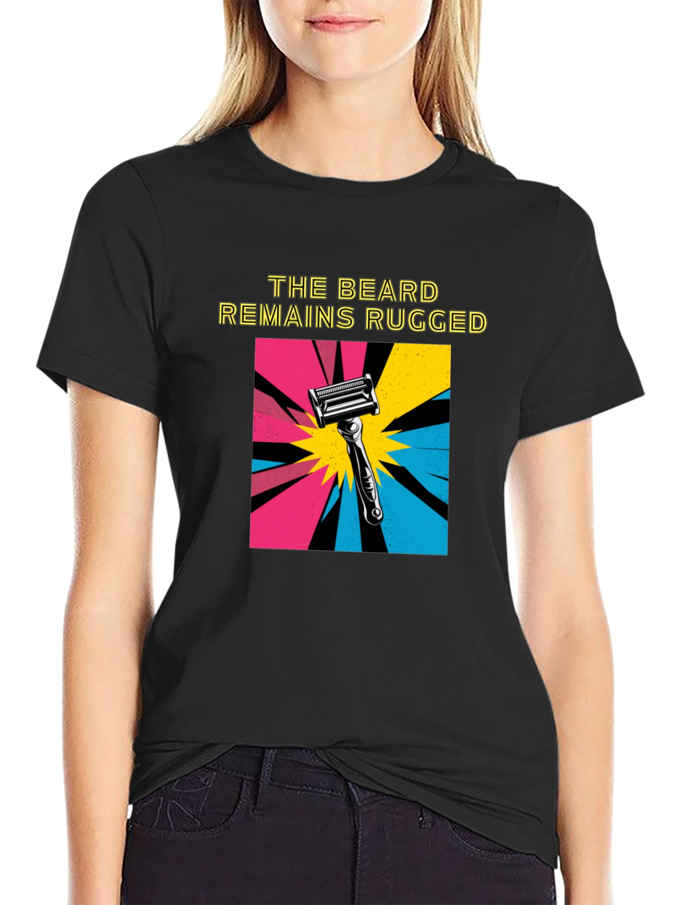The Beard Remains Rugged T-Shirt - Black