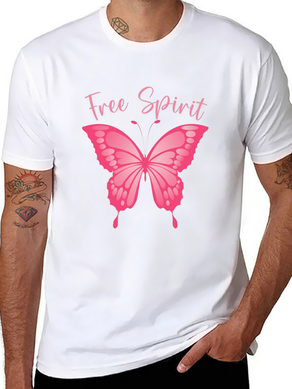 Free Spirit Butterfly Graphic T-Shirt