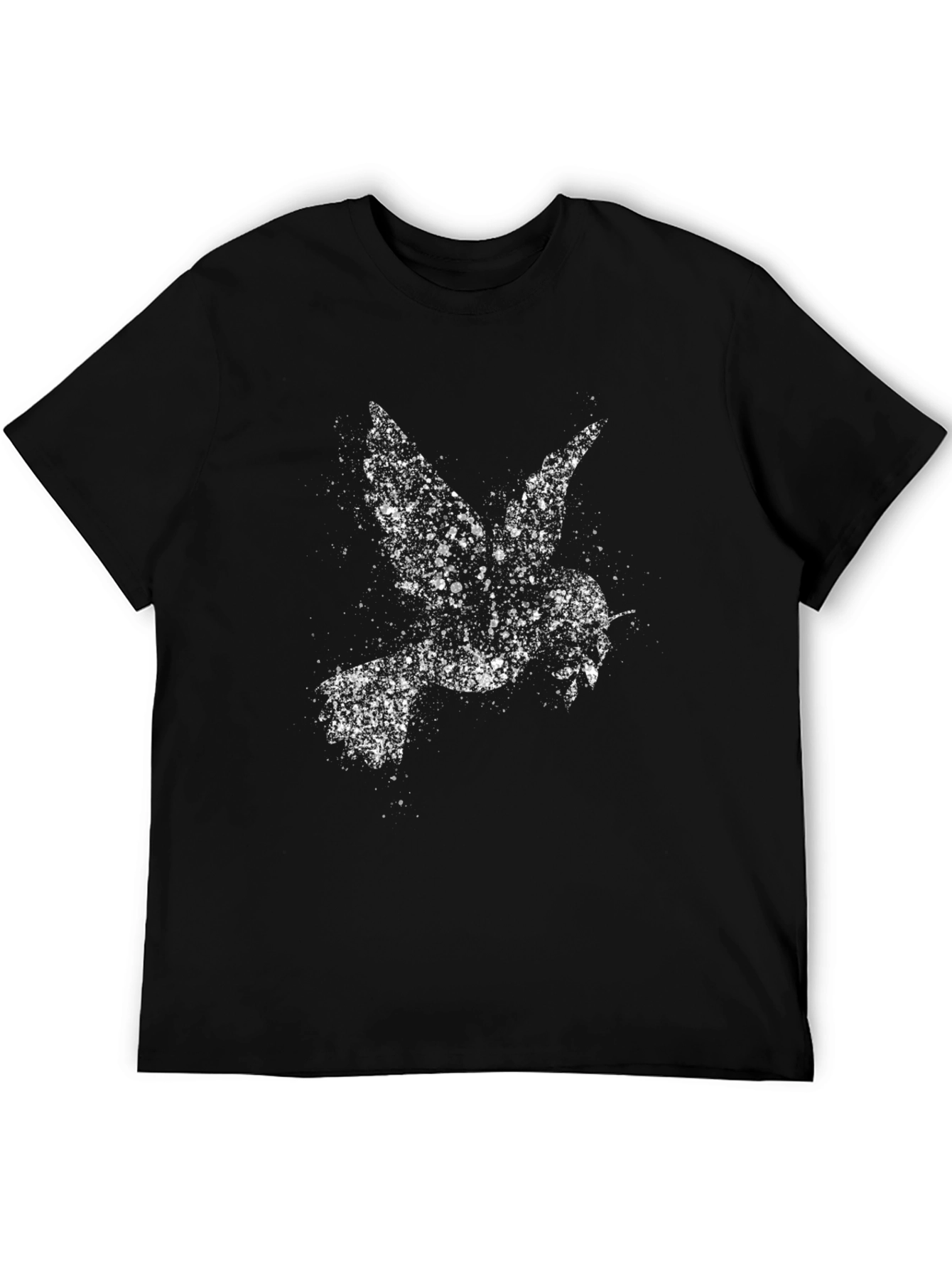 Abstract Dove Graphic Black T-Shirt