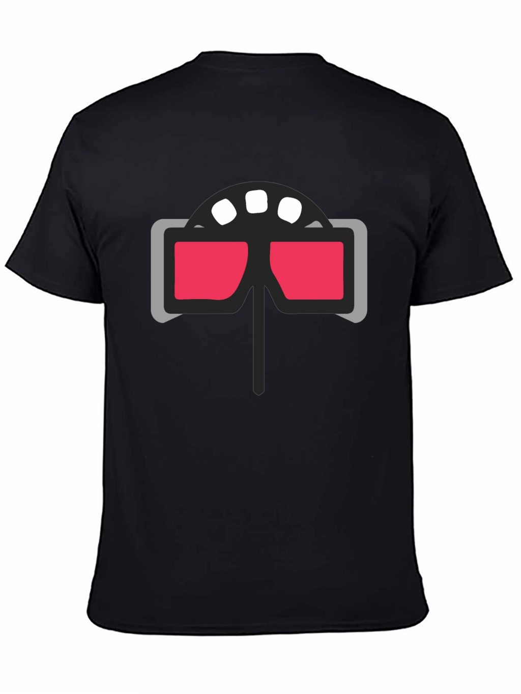 Retro 3D Glasses Graphic Tee - Cool Cinema Style