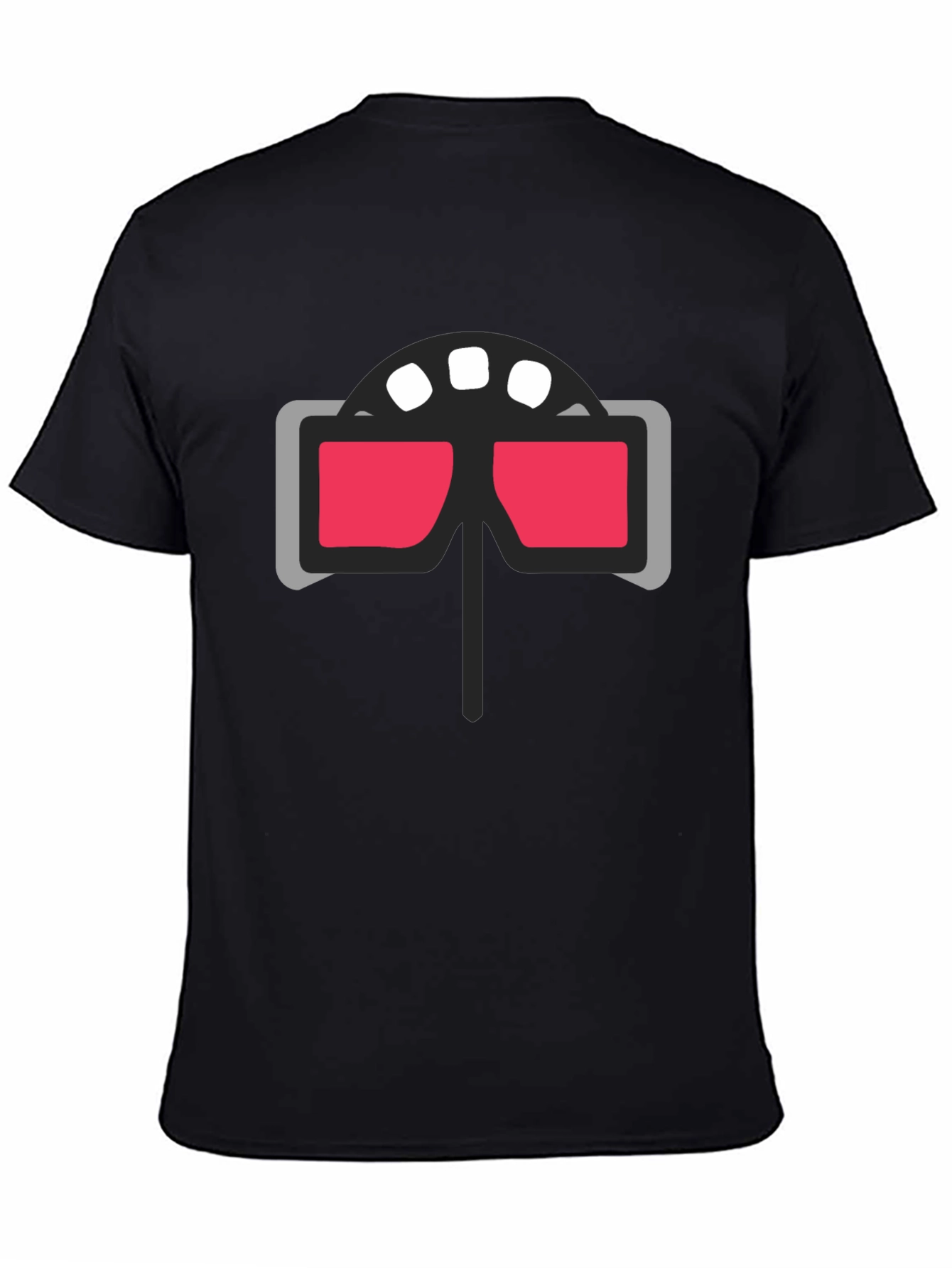 Retro 3D Glasses Graphic Tee - Cool Cinema Style