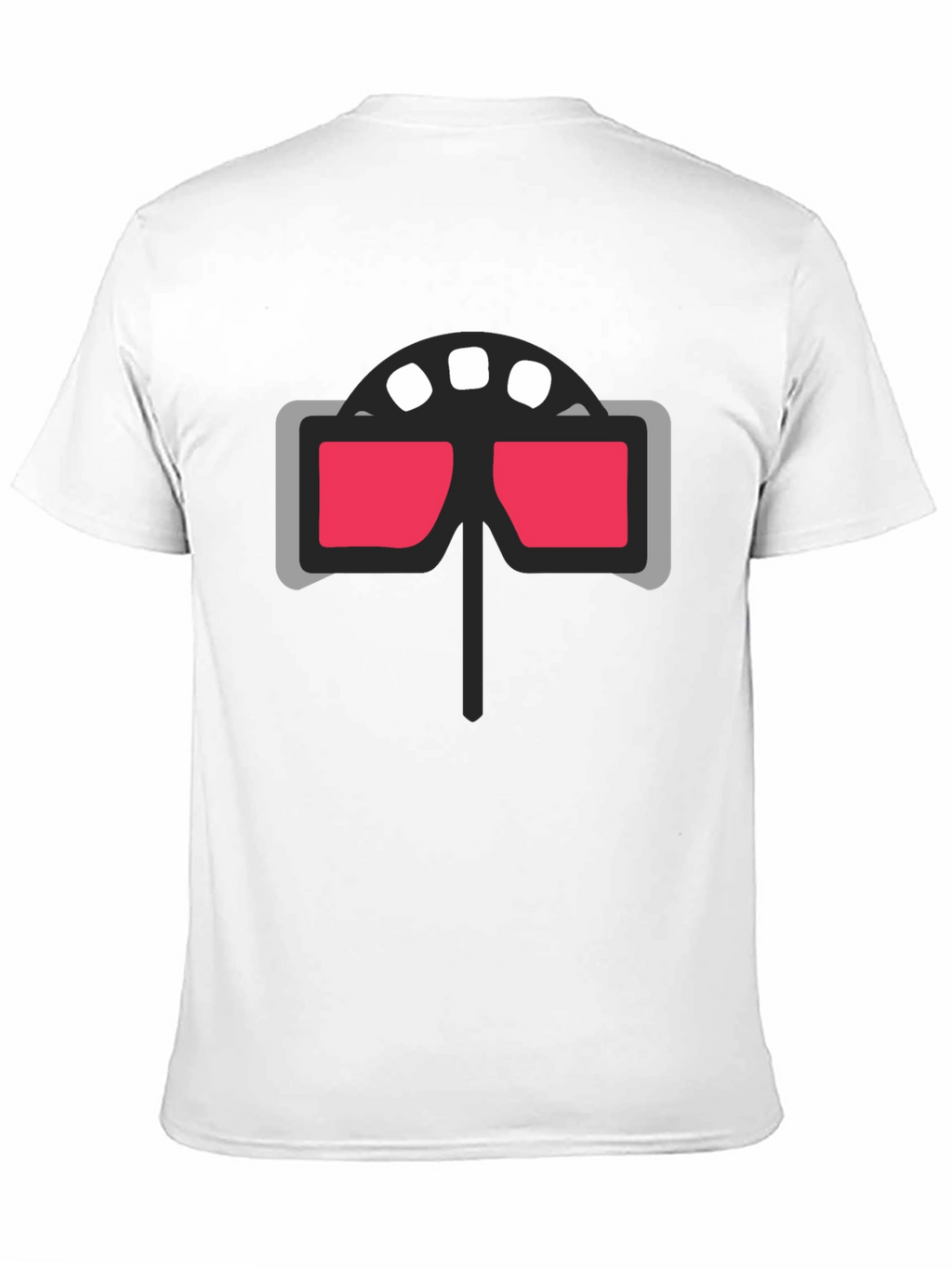 Retro 3D Glasses Graphic Tee - Cool Cinema Style