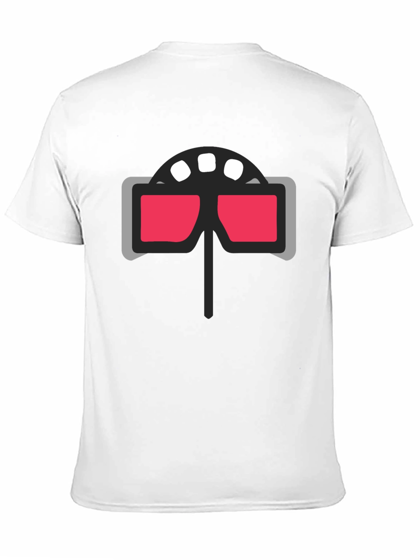 Retro 3D Glasses Graphic Tee - Cool Cinema Style