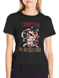 I Didnt Steal Toilet Paper Cat Mummy Graphic Tee