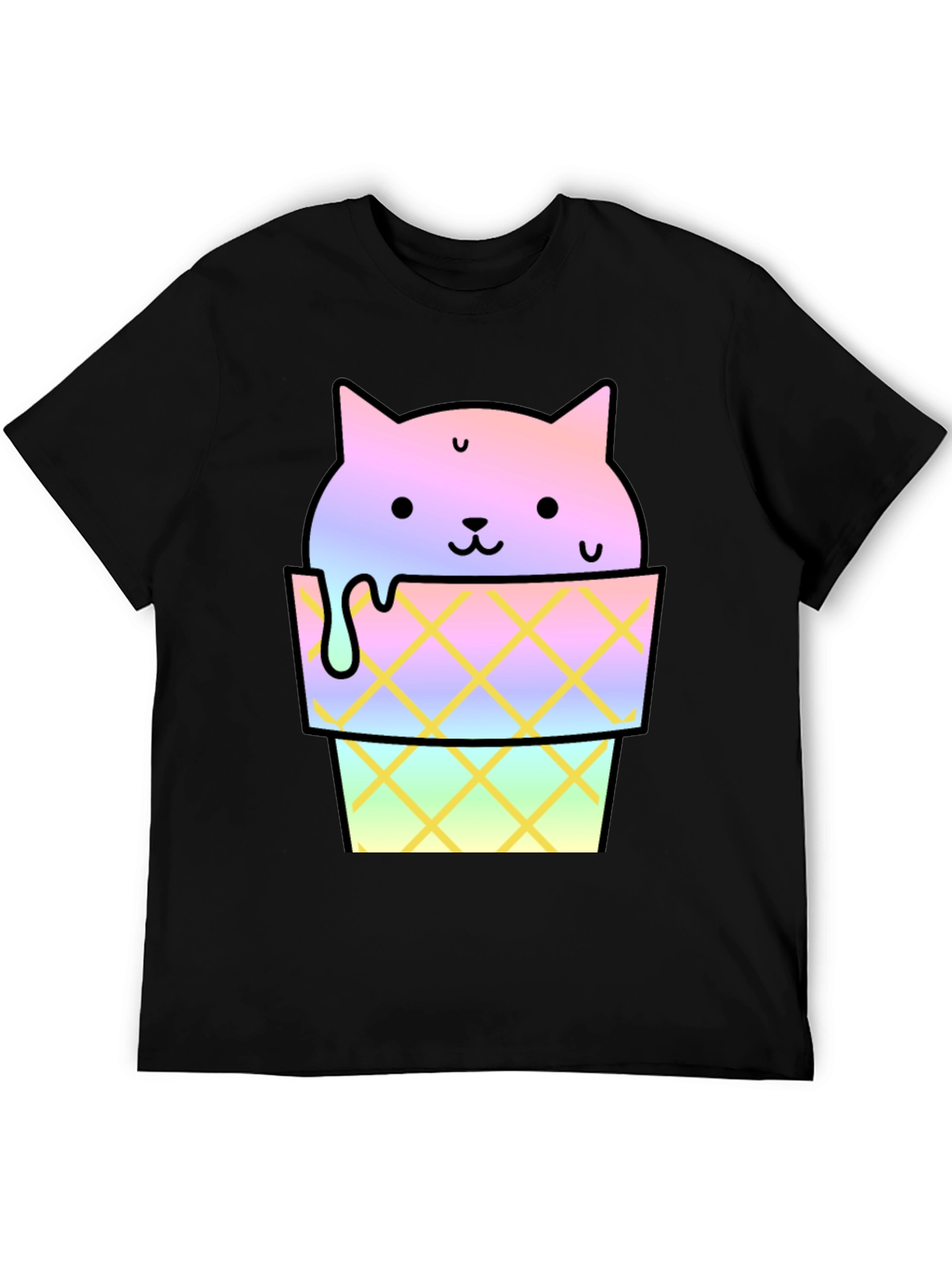 Cute Cat Ice Cream Graphic Tee
