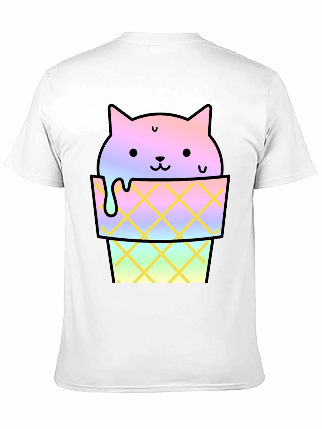 Cute Cat Ice Cream Graphic Tee