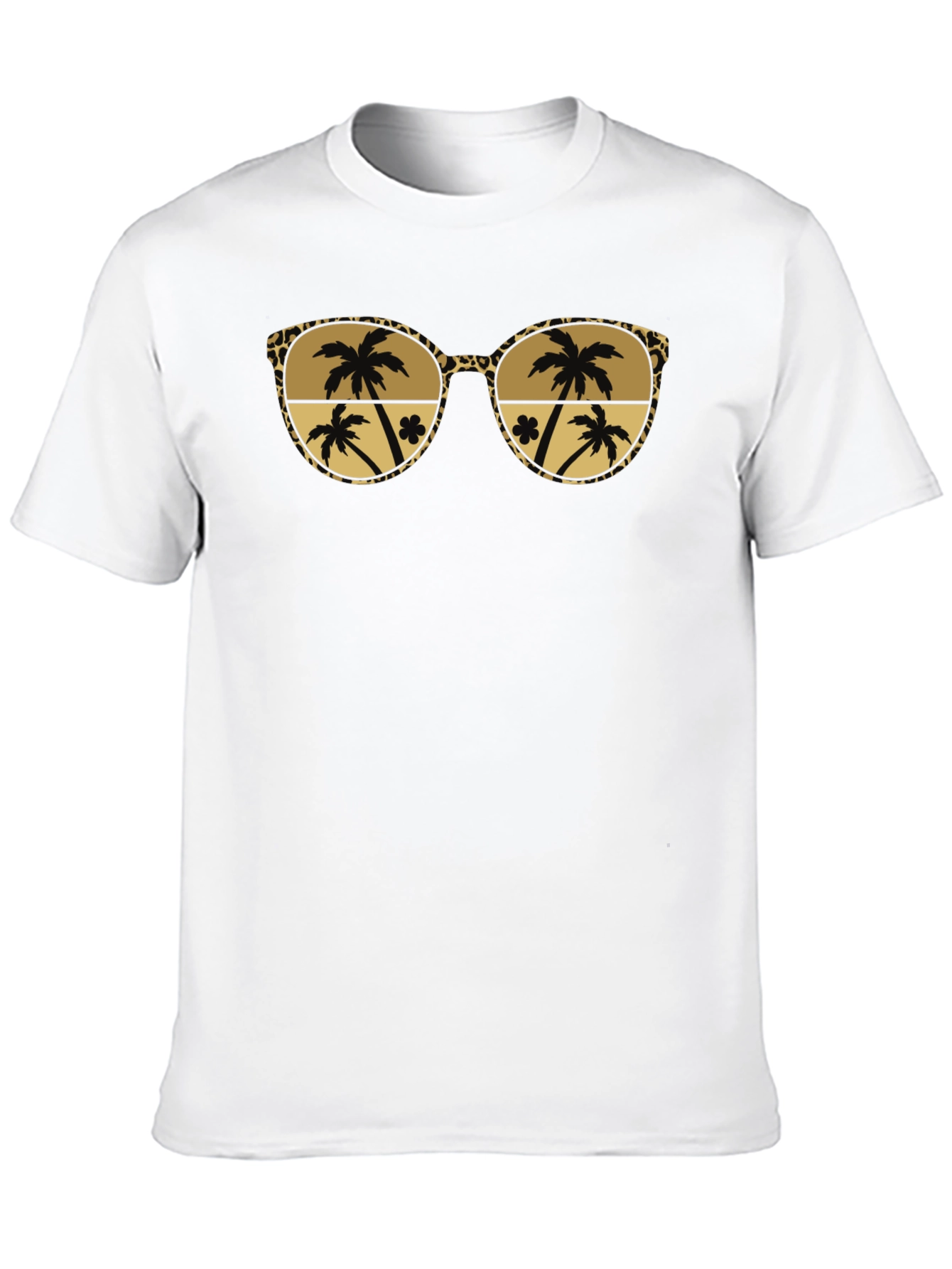 Tropical Palm Tree Sunglasses Graphic Tee