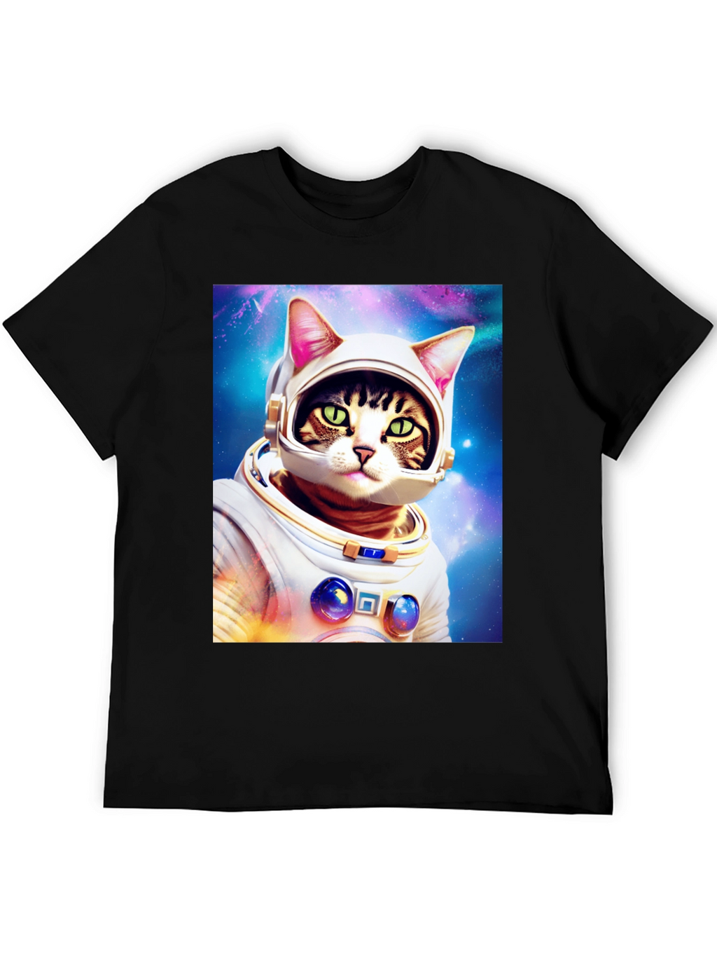 Cat Astronaut T-Shirt - Galaxy Space Kitty Tee