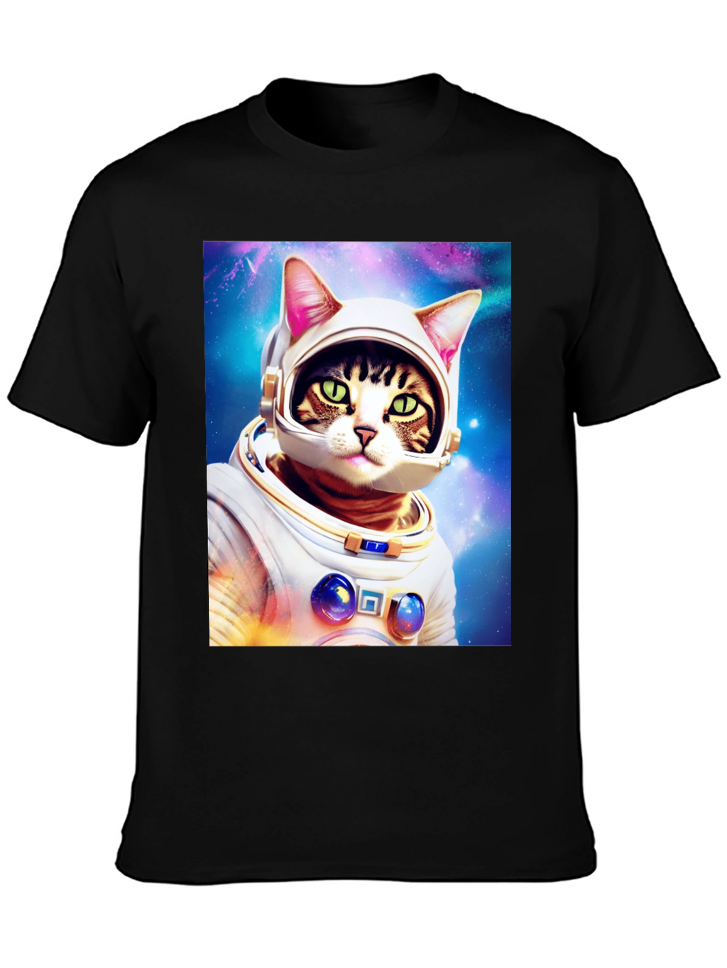 Cat Astronaut T-Shirt - Galaxy Space Kitty Tee