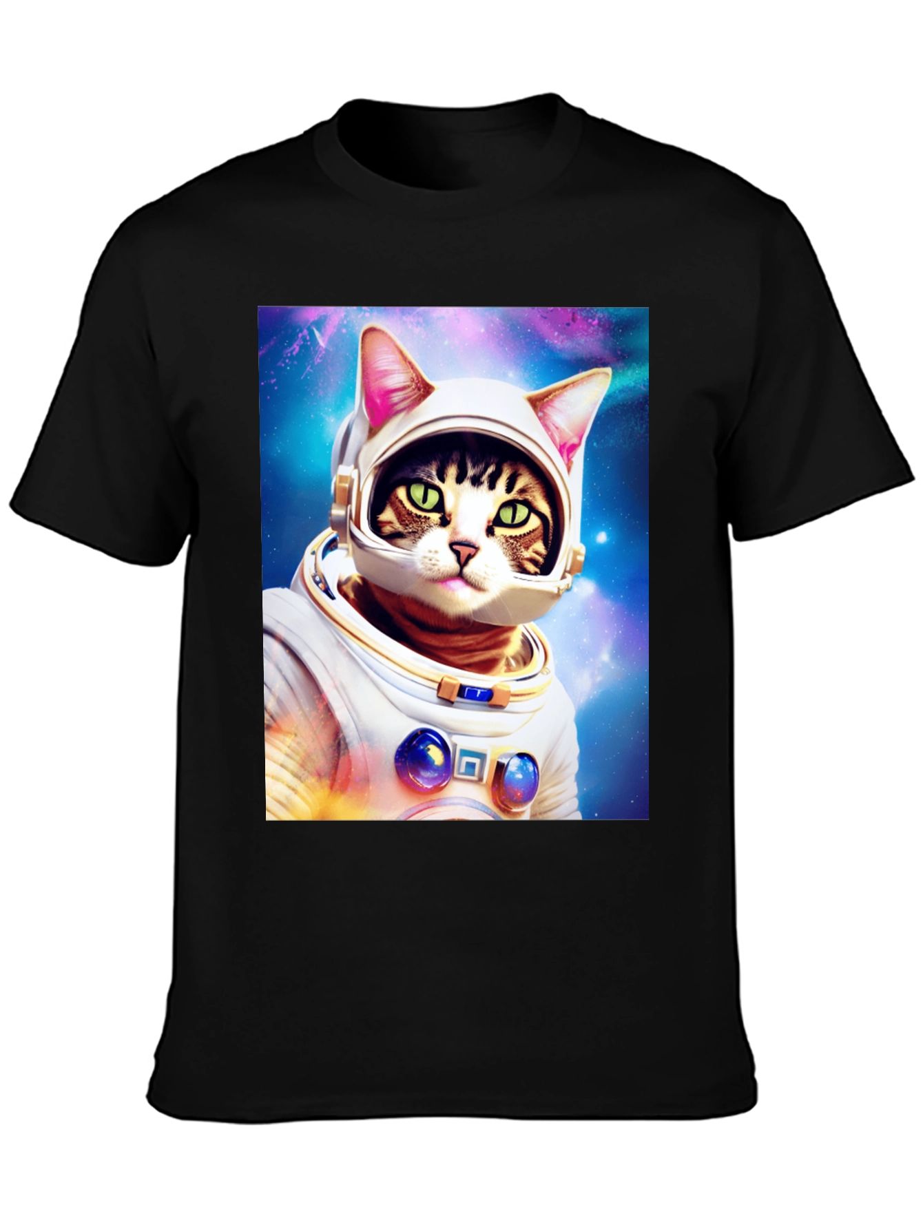 Cat Astronaut T-Shirt - Galaxy Space Kitty Tee