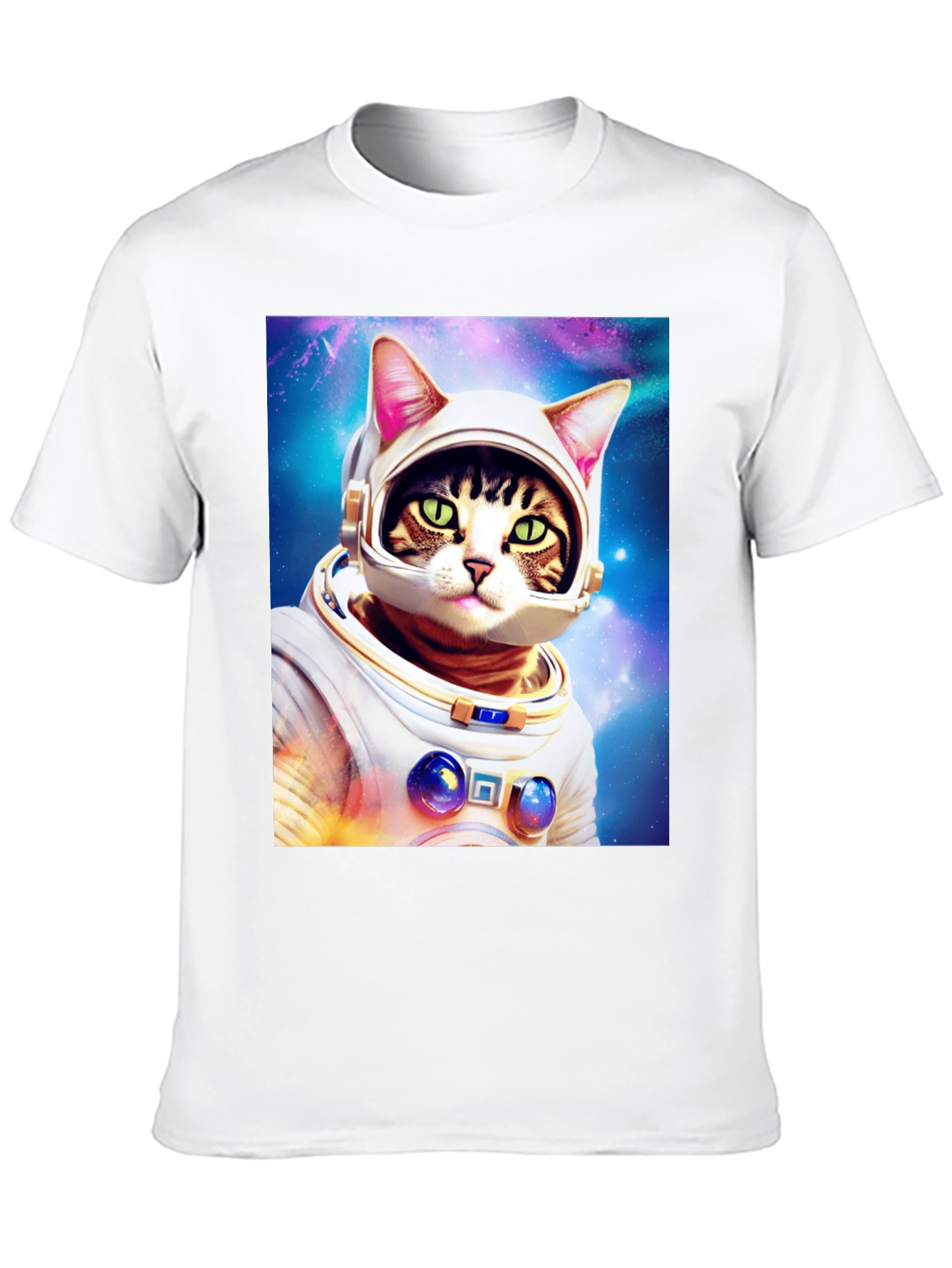 Cat Astronaut T-Shirt - Galaxy Space Kitty Tee