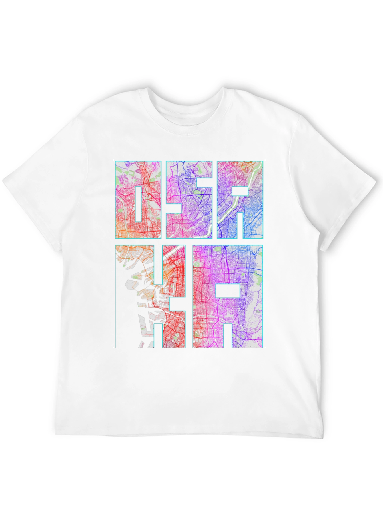 Osaka Map Graphic Tee - Unique Cityscape Design