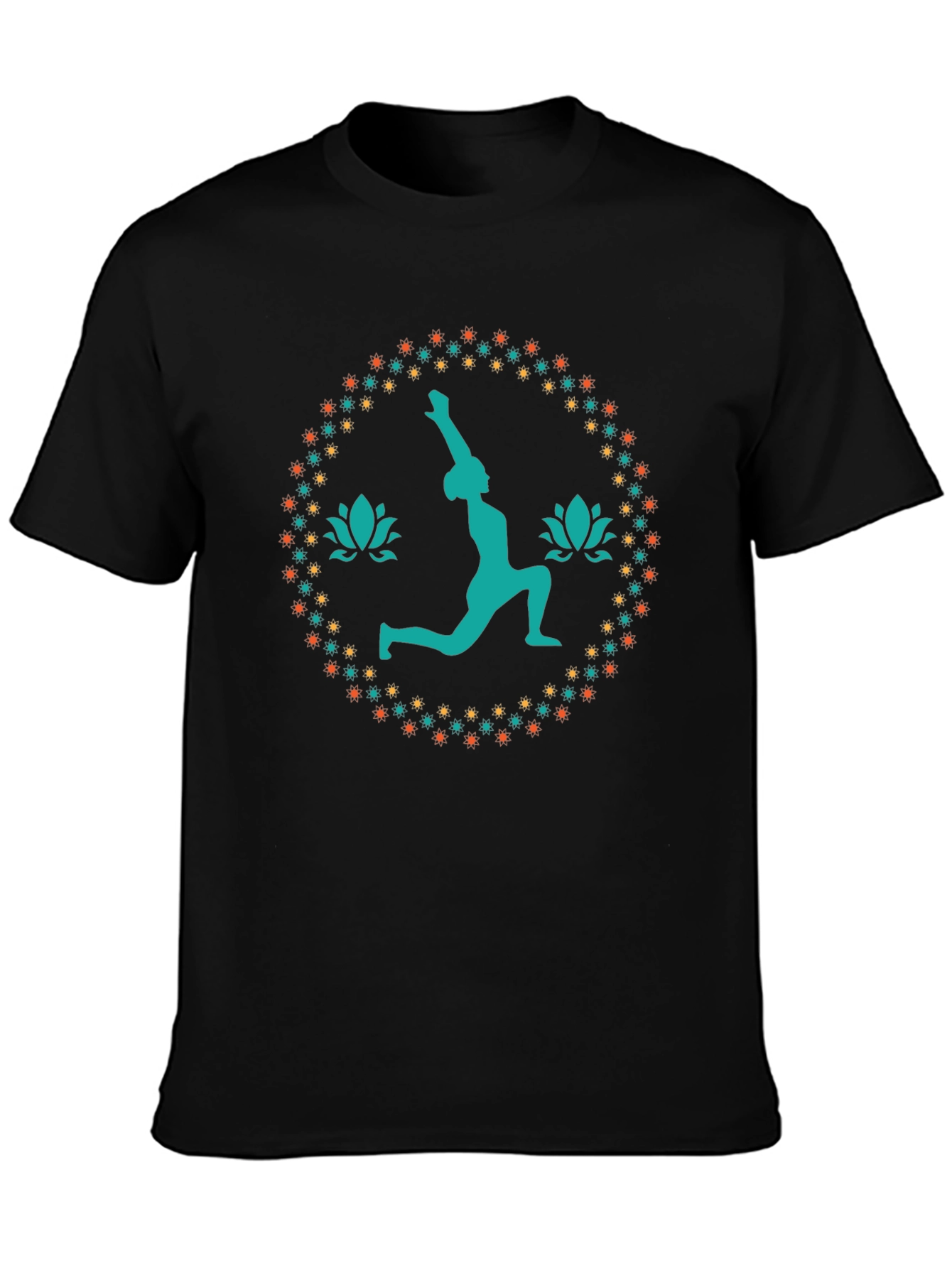 Yoga Pose Graphic Tee - Black Unisex T-Shirt