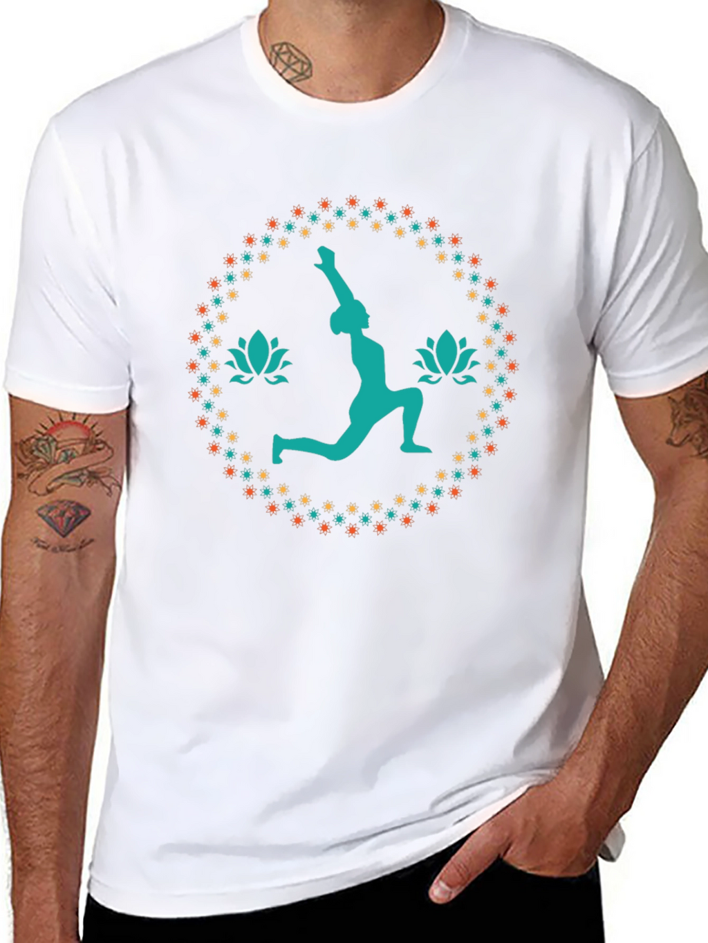 Yoga Pose Graphic Tee - Black Unisex T-Shirt