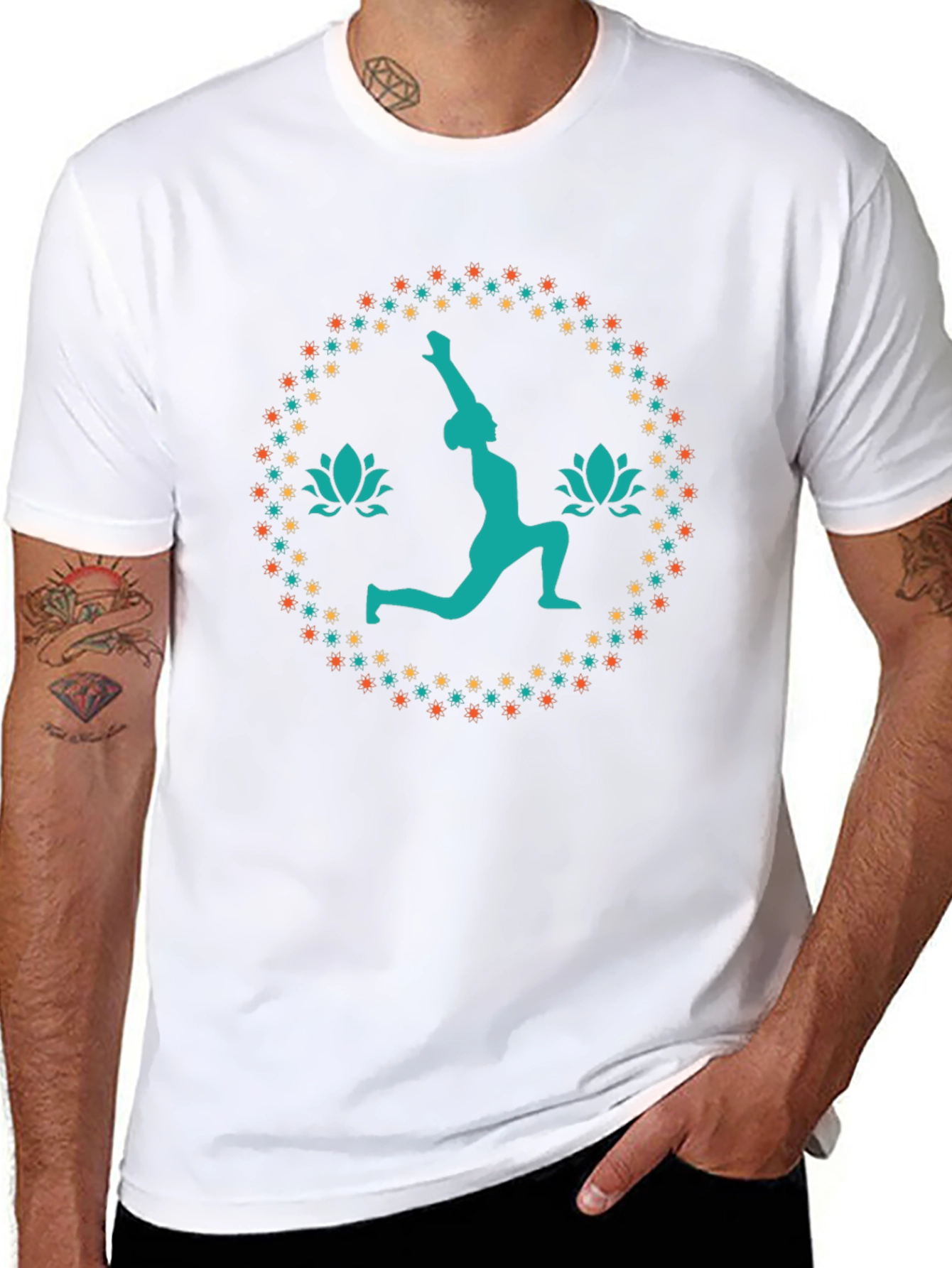 Yoga Pose Graphic Tee - Black Unisex T-Shirt