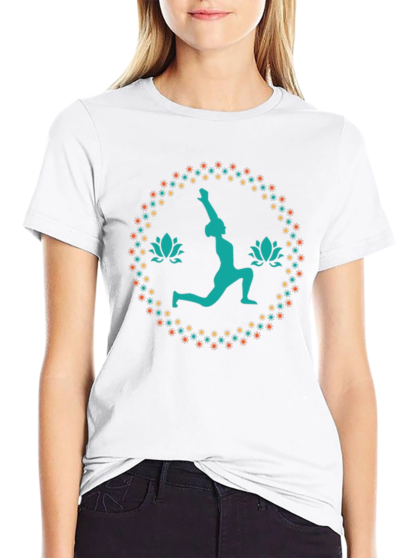 Yoga Pose Graphic Tee - Black Unisex T-Shirt