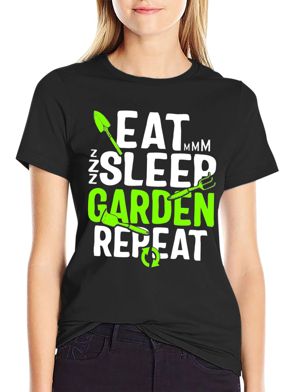 Eat Sleep Garden Repeat T-Shirt - Gardener Gift