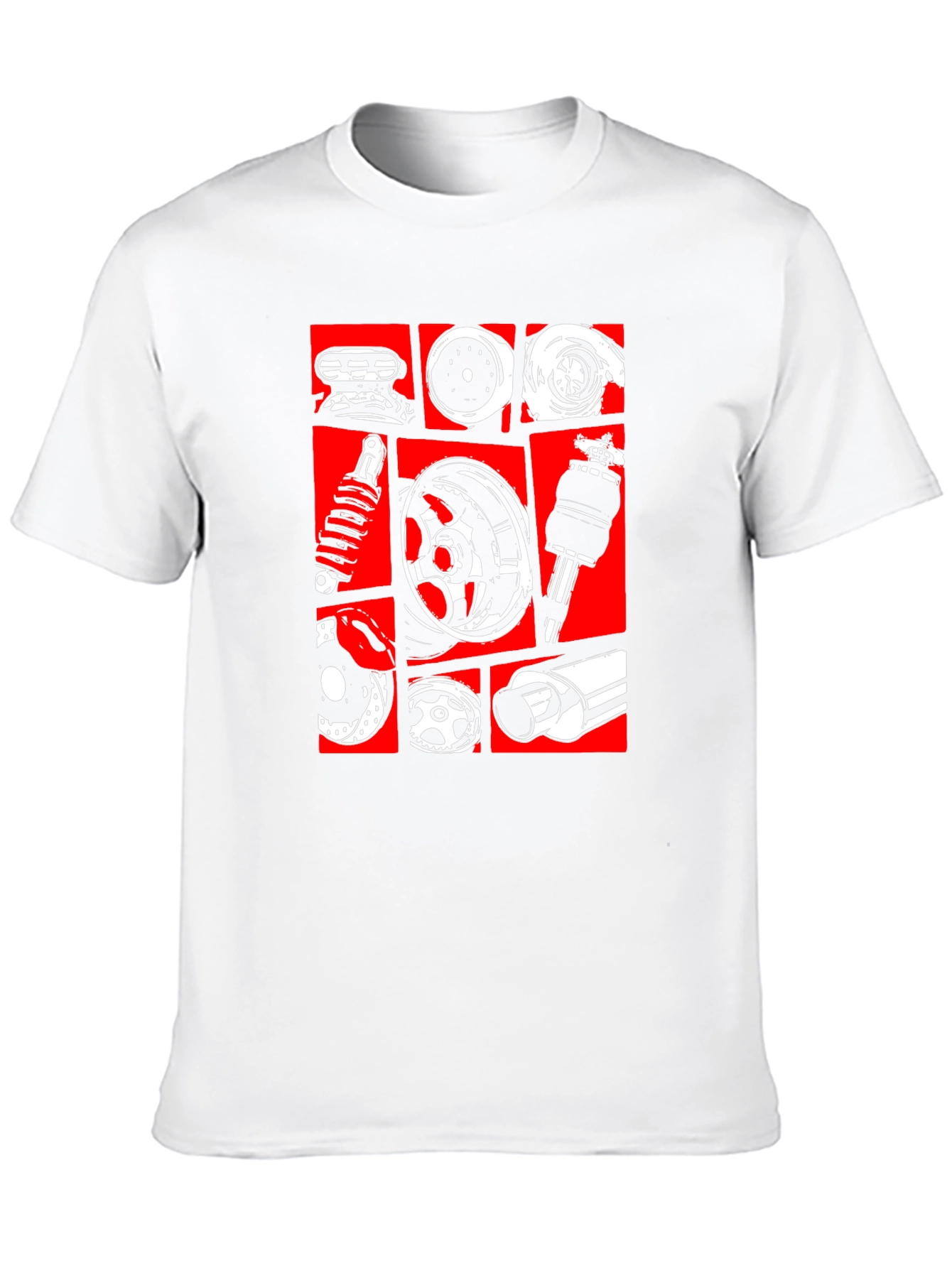 Car Parts Graphic Tee - Black