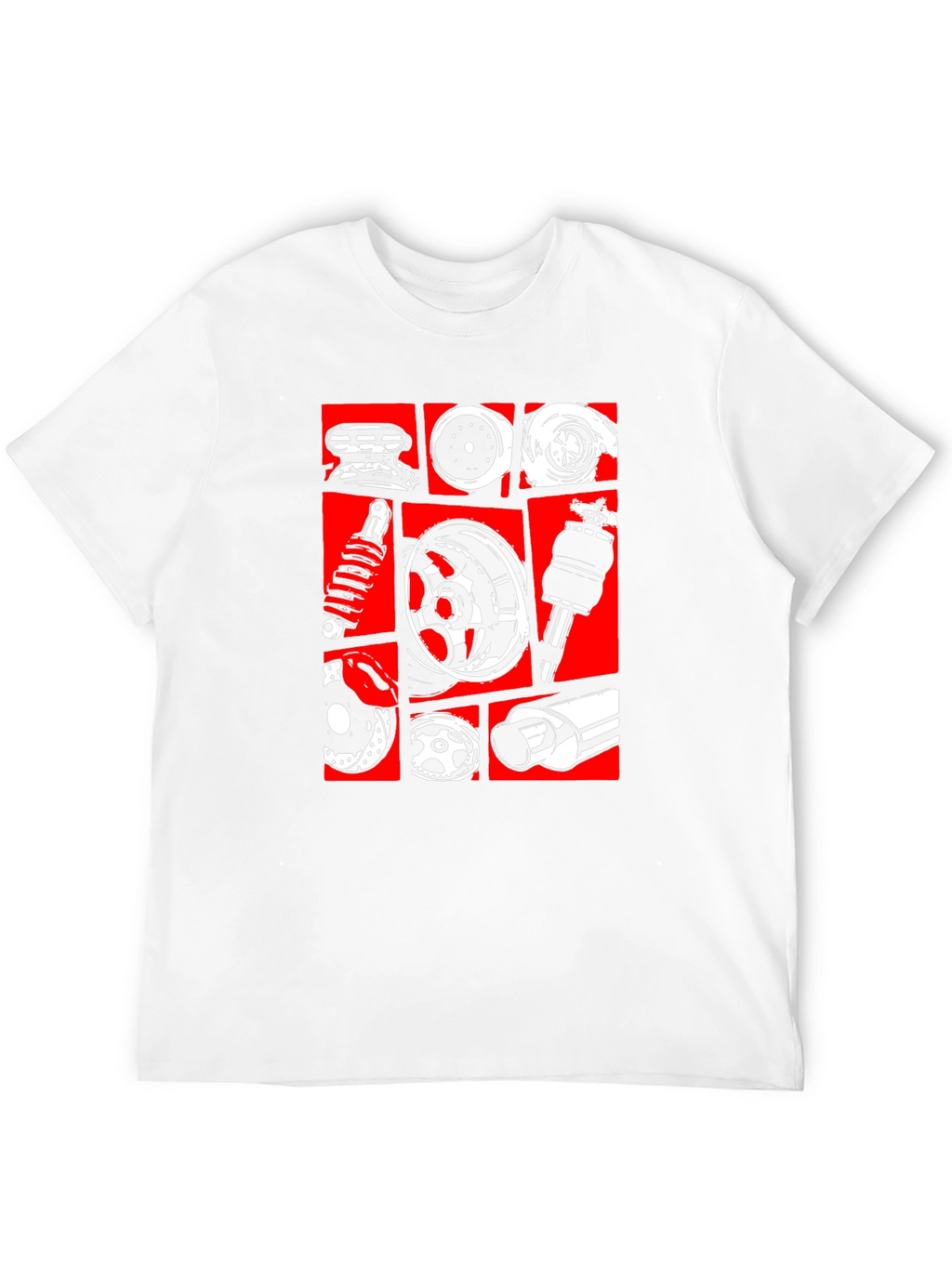Car Parts Graphic Tee - Black