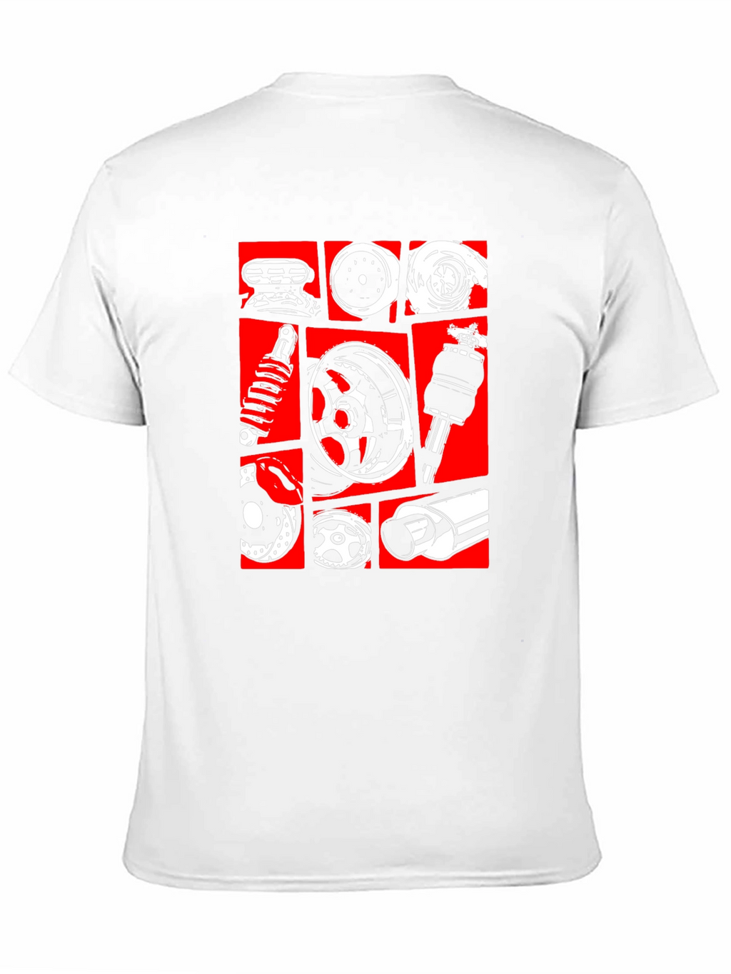 Car Parts Graphic Tee - Black