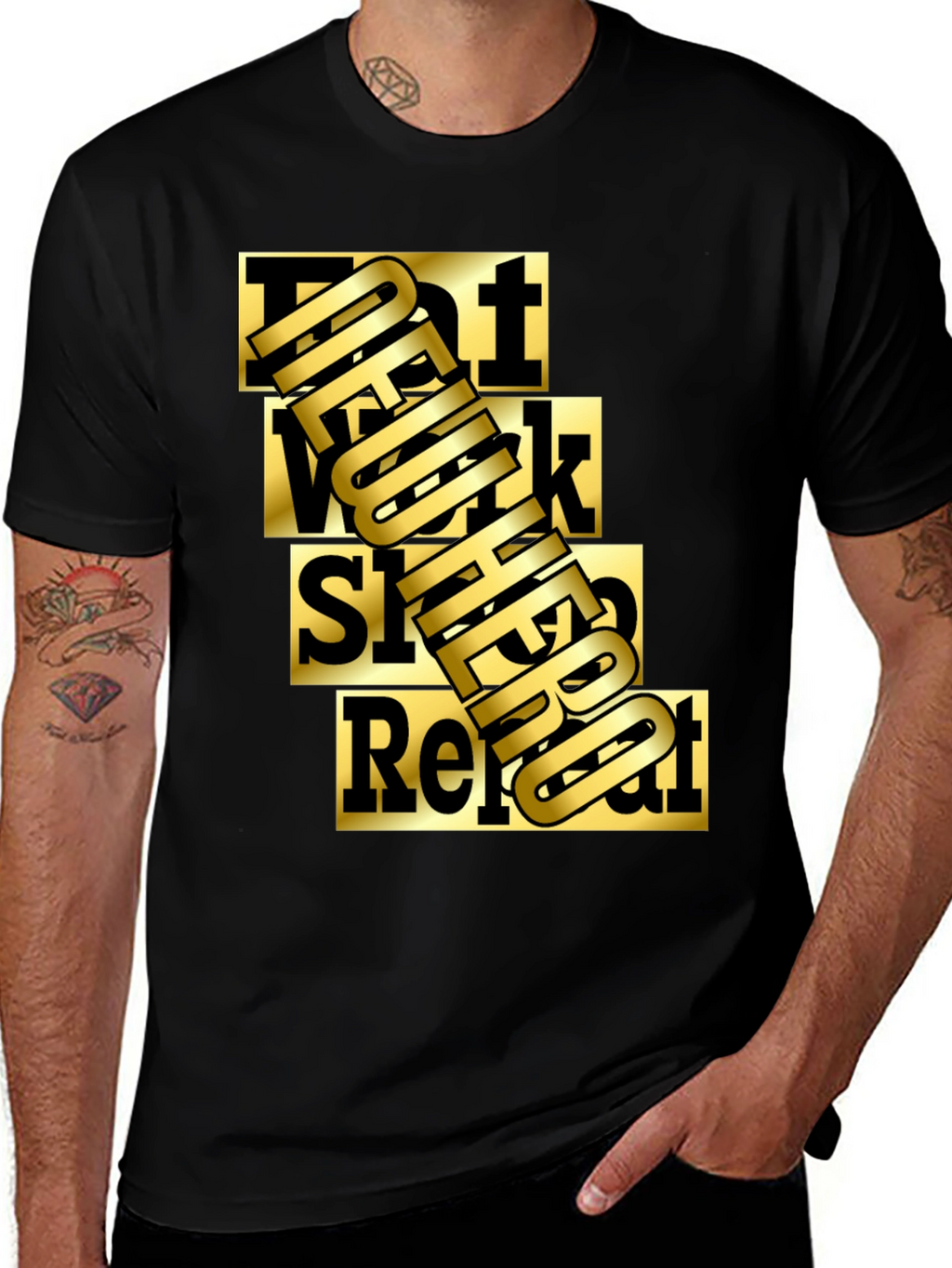 Eat Work Sleep Repeat Graphic Tee