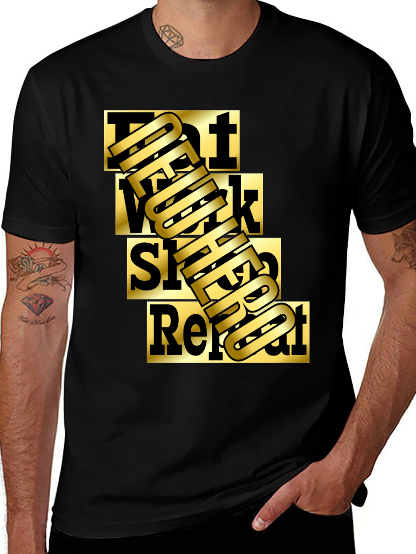 Eat Work Sleep Repeat Graphic Tee