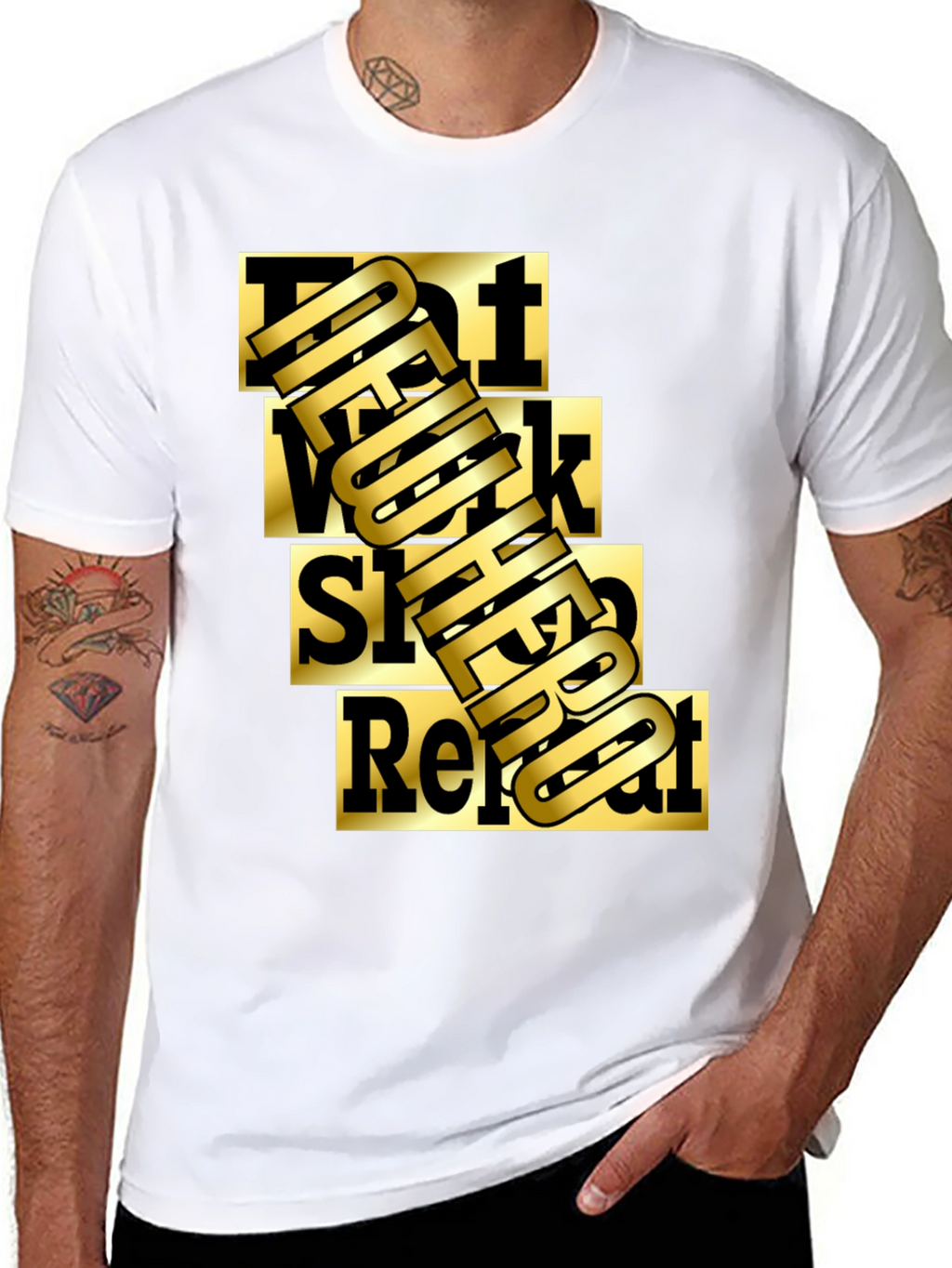 Eat Work Sleep Repeat Graphic Tee