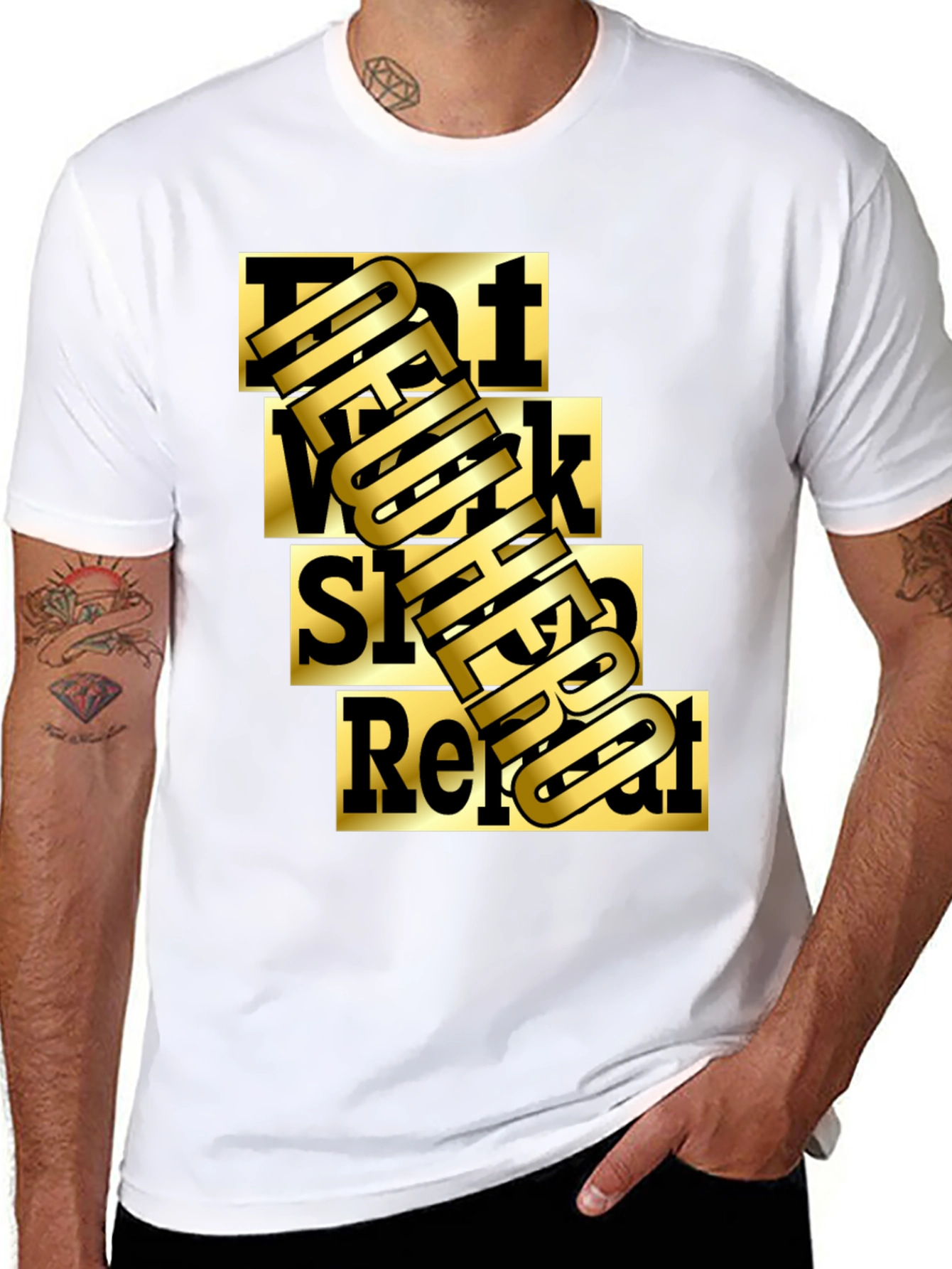 Eat Work Sleep Repeat Graphic Tee