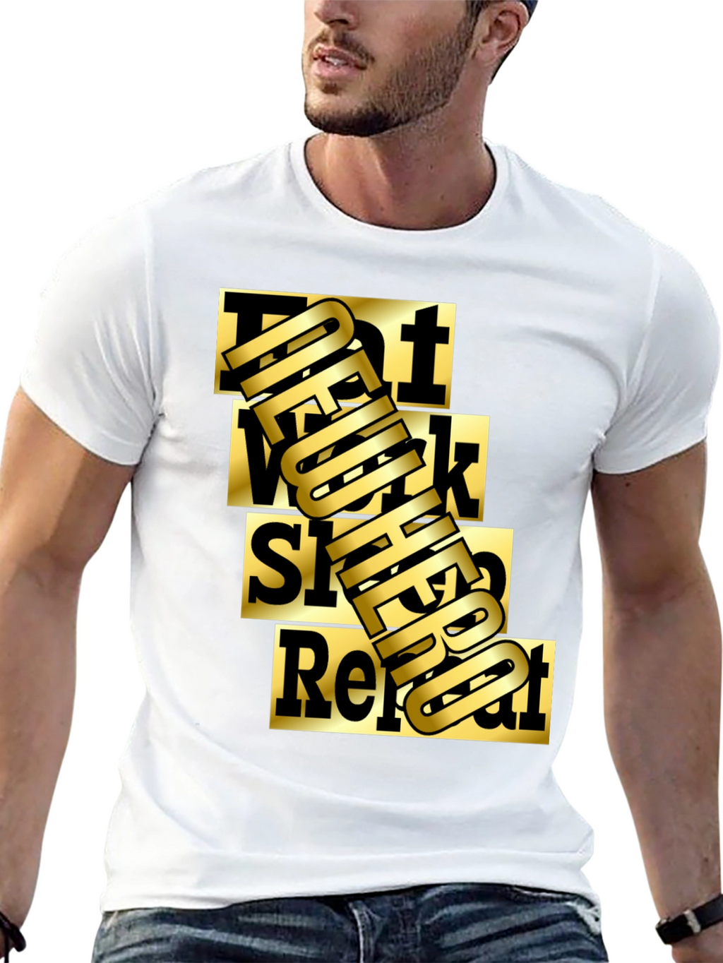 Eat Work Sleep Repeat Graphic Tee