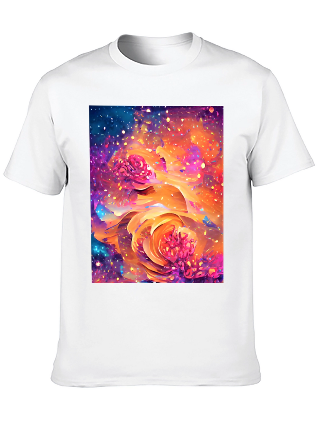 Floral Galaxy T-Shirt - Artistic Design