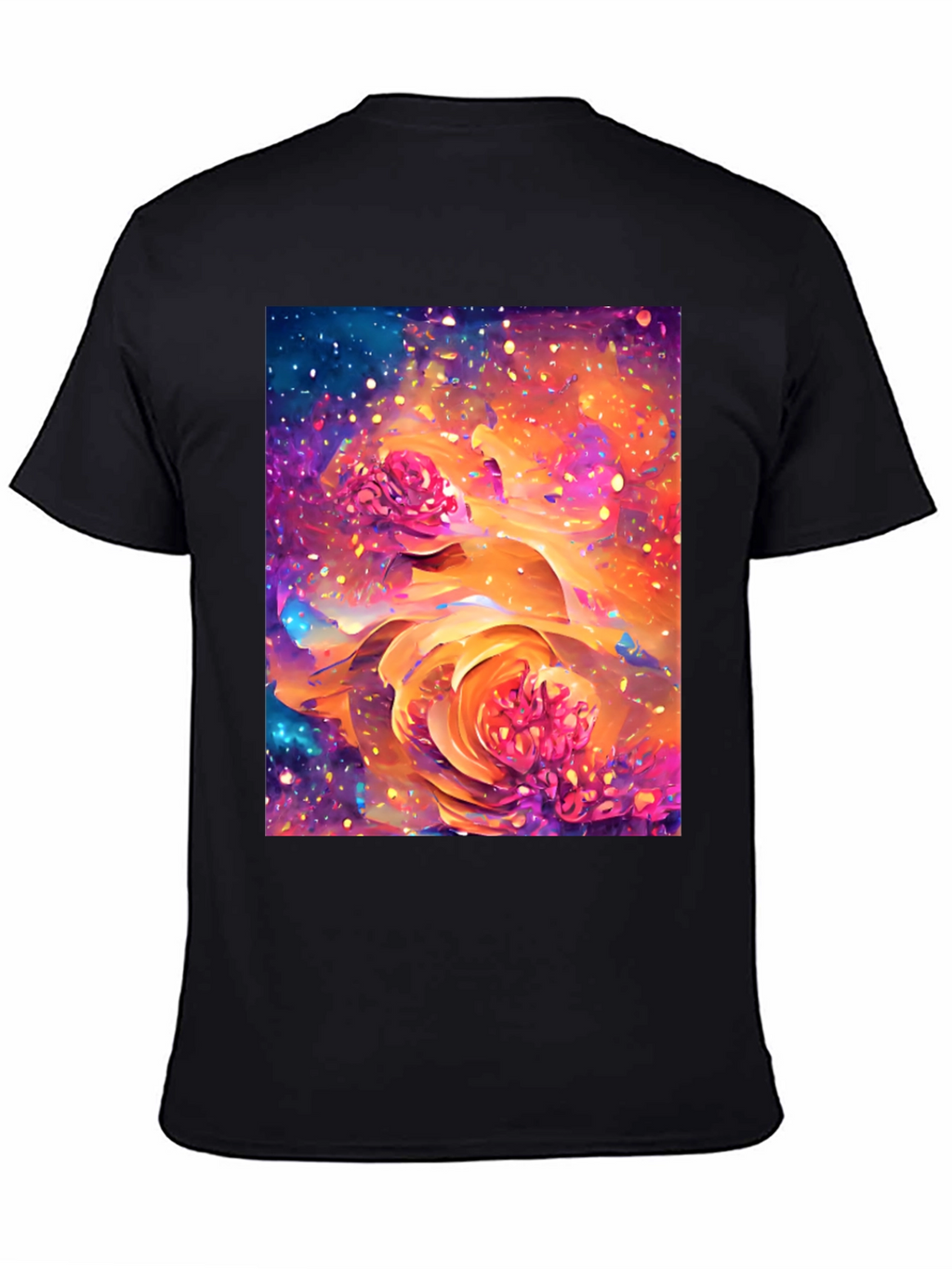 Floral Galaxy T-Shirt - Artistic Design