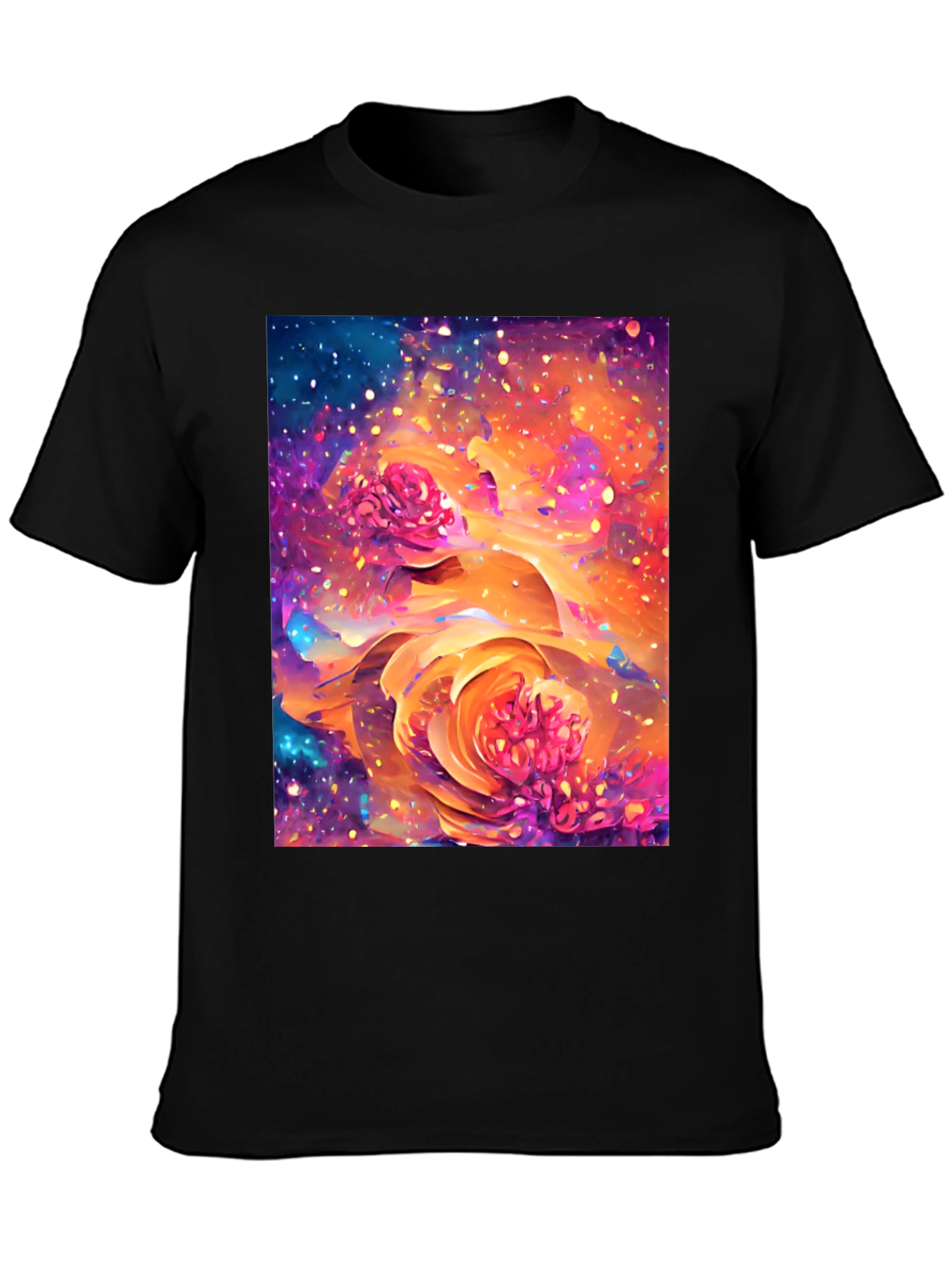 Floral Galaxy T-Shirt - Artistic Design
