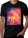 Floral Galaxy T-Shirt - Artistic Design