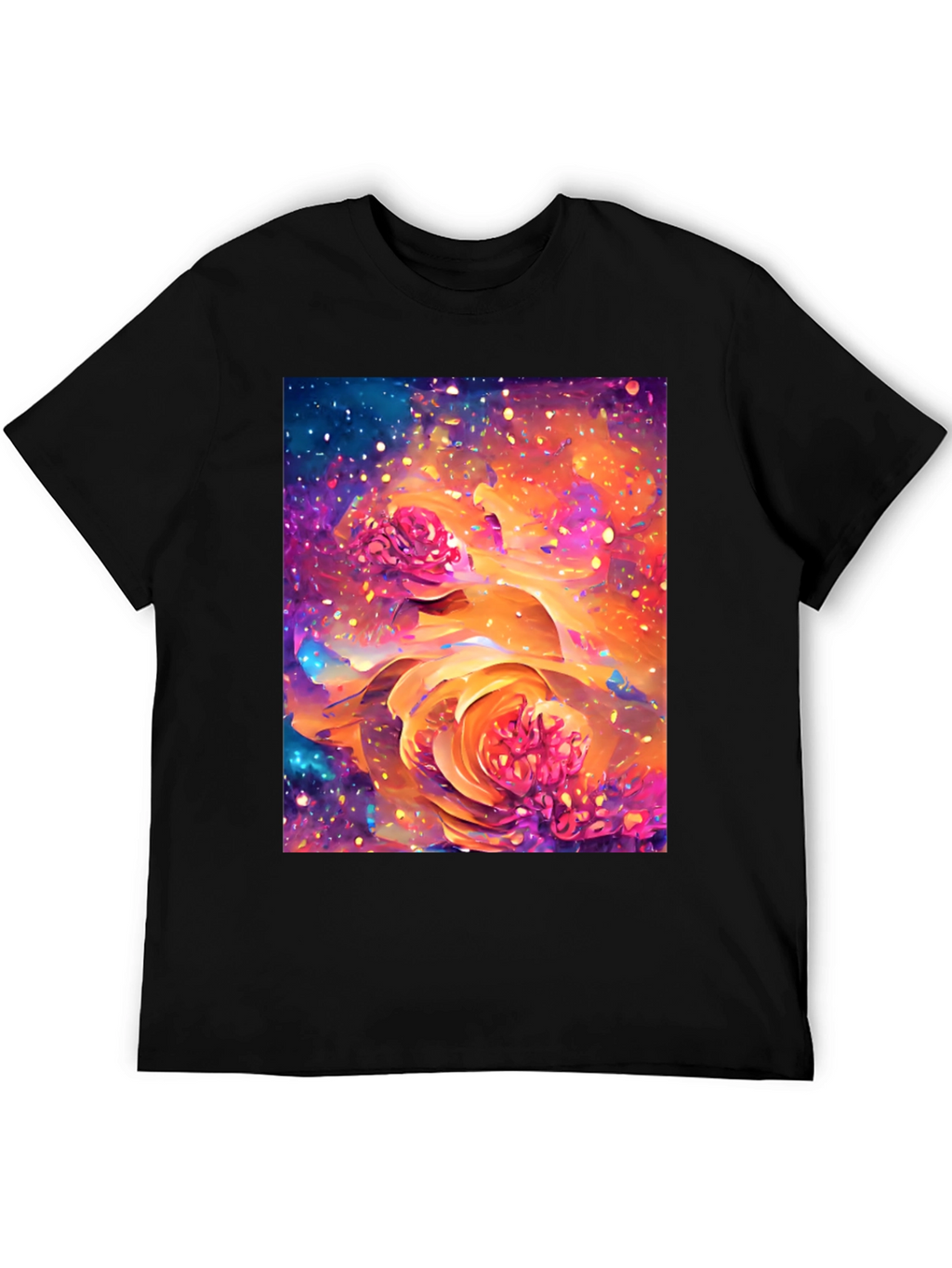 Floral Galaxy T-Shirt - Artistic Design