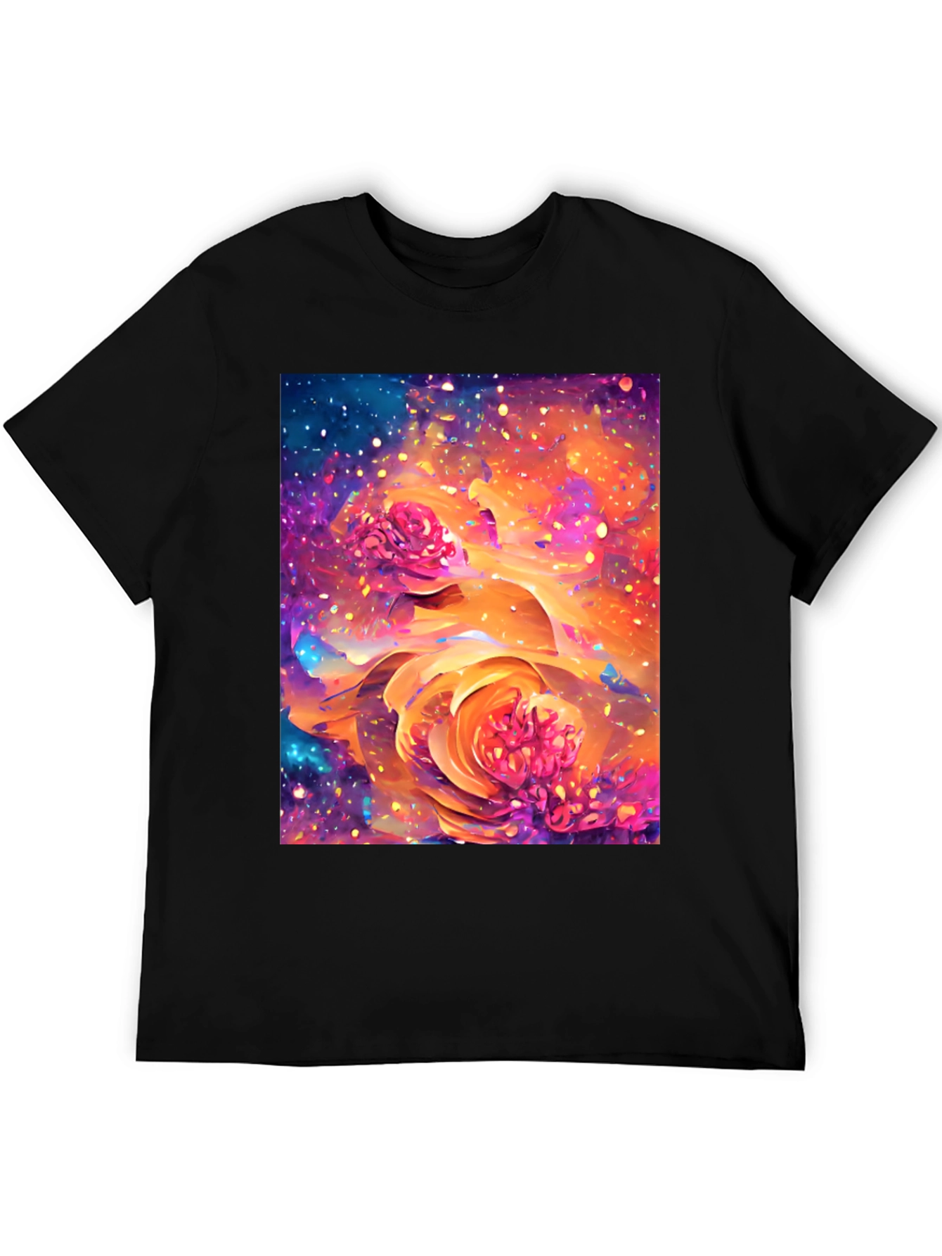 Floral Galaxy T-Shirt - Artistic Design