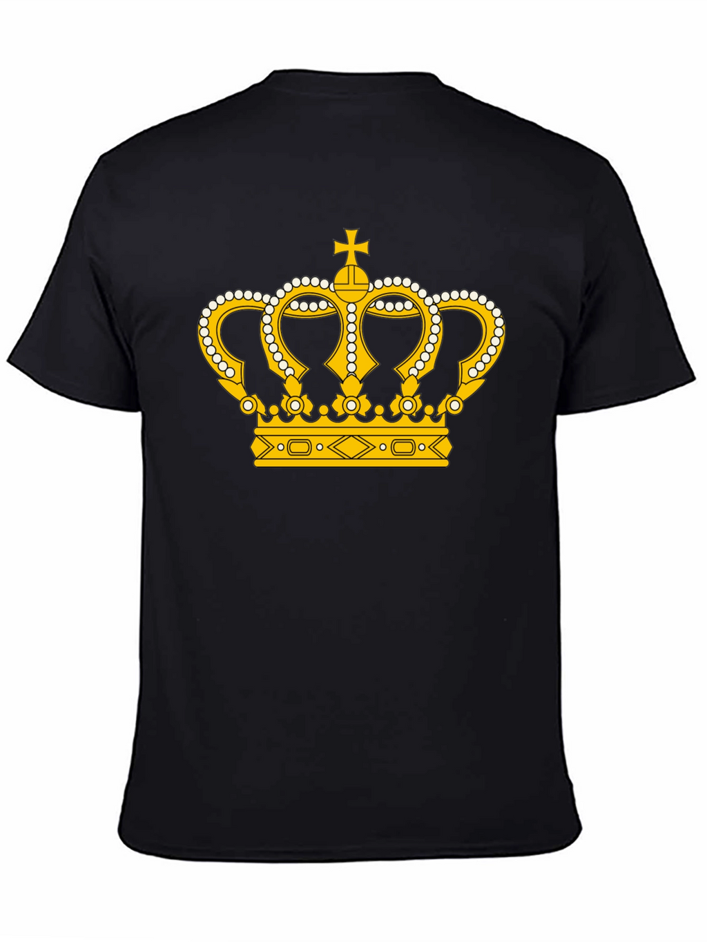 Royal Crown Graphic Tee - Black Cotton Shirt