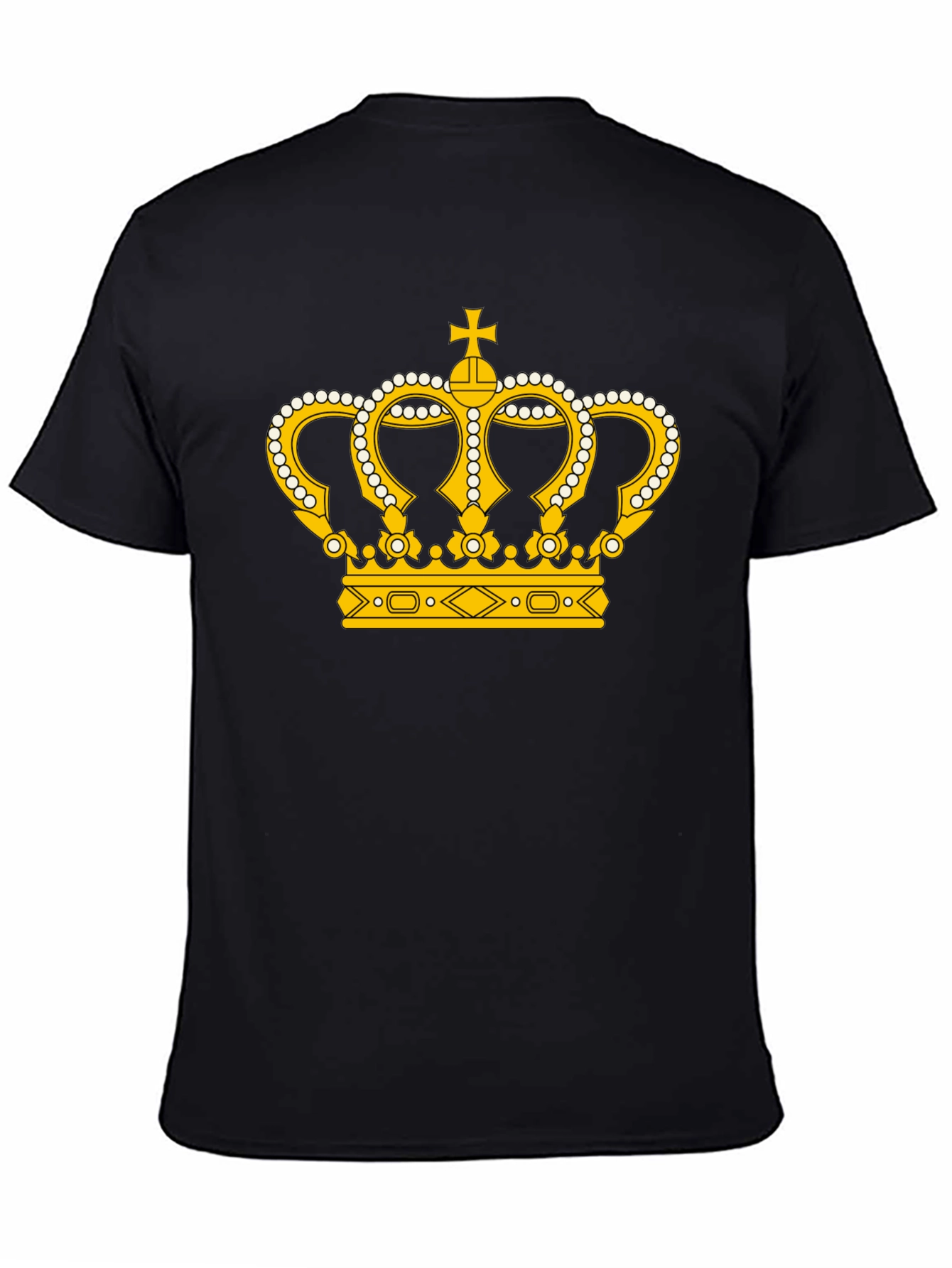 Royal Crown Graphic Tee - Black Cotton Shirt