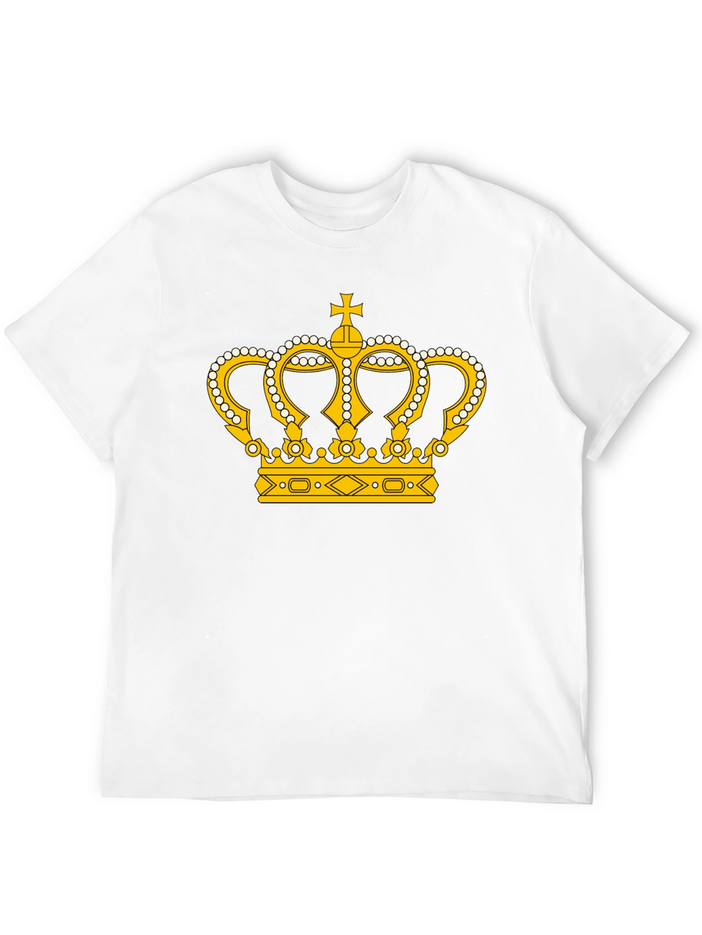 Royal Crown Graphic Tee - Black Cotton Shirt