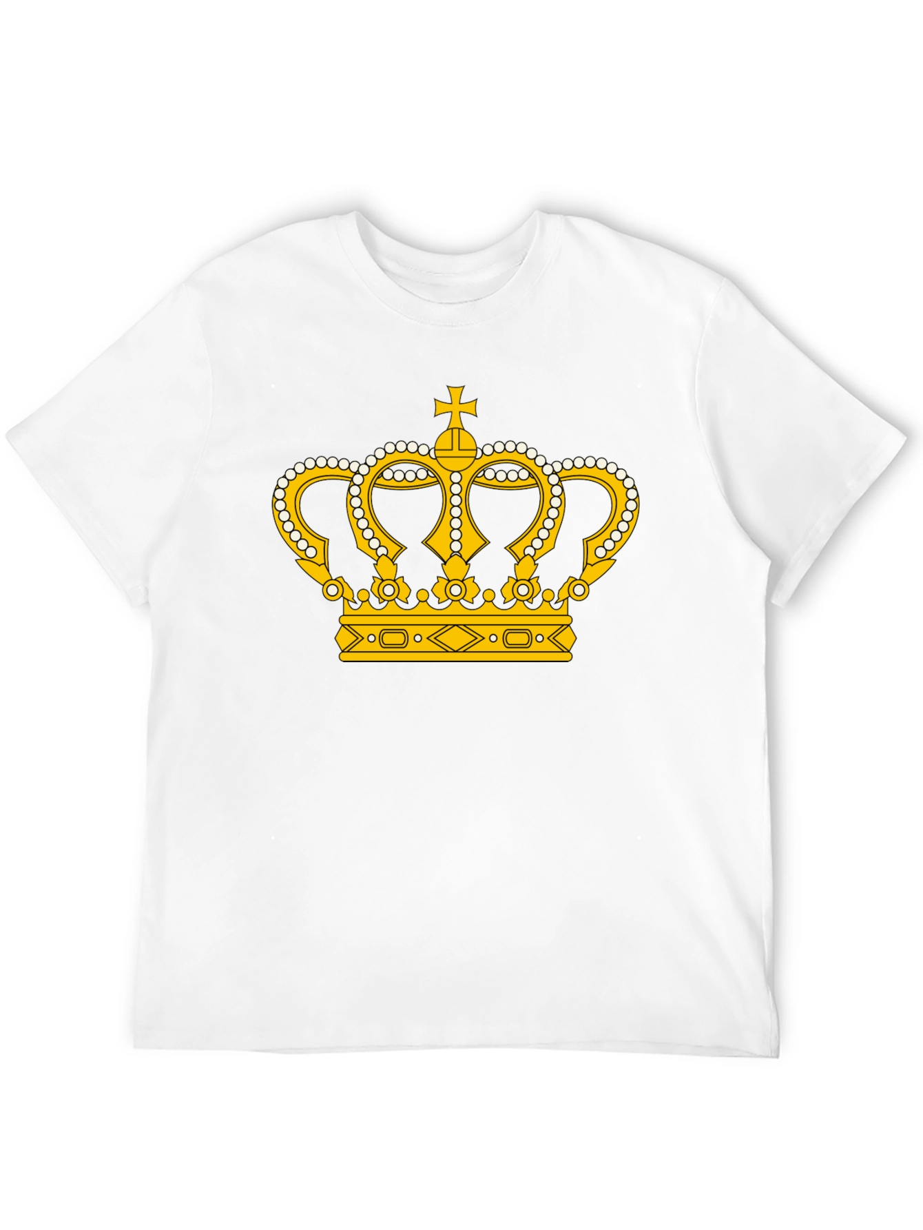 Royal Crown Graphic Tee - Black Cotton Shirt