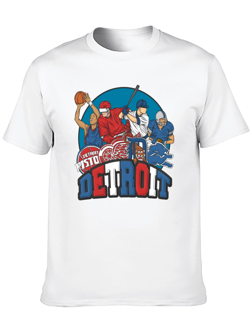 Detroit Sports Teams Graphic T-Shirt